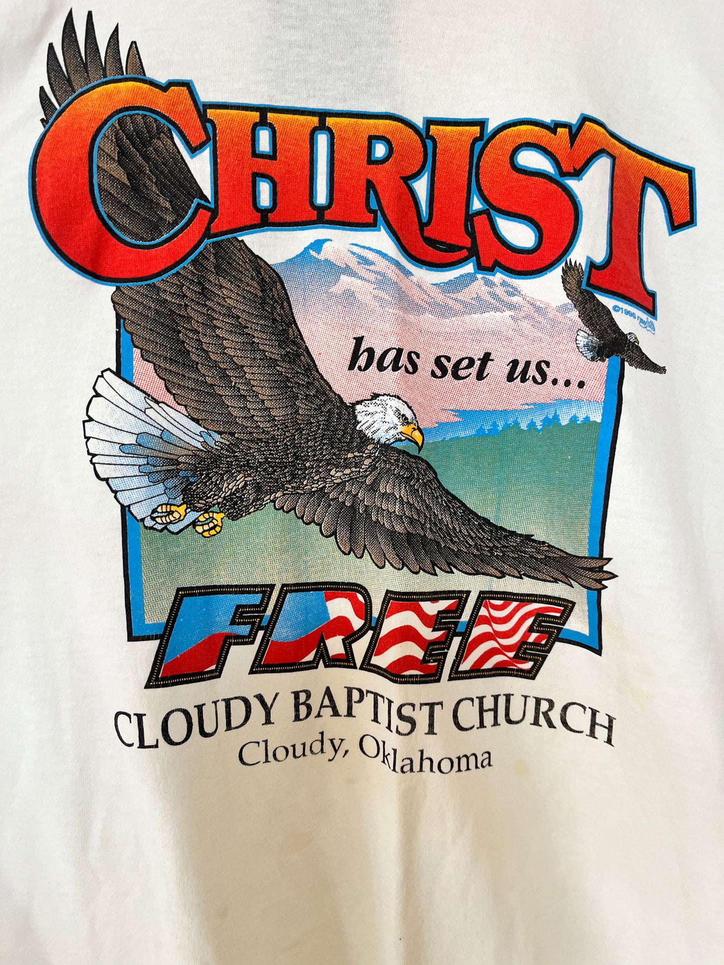 1995 Christ Has Set Us Free Tee Size- L - LFDW