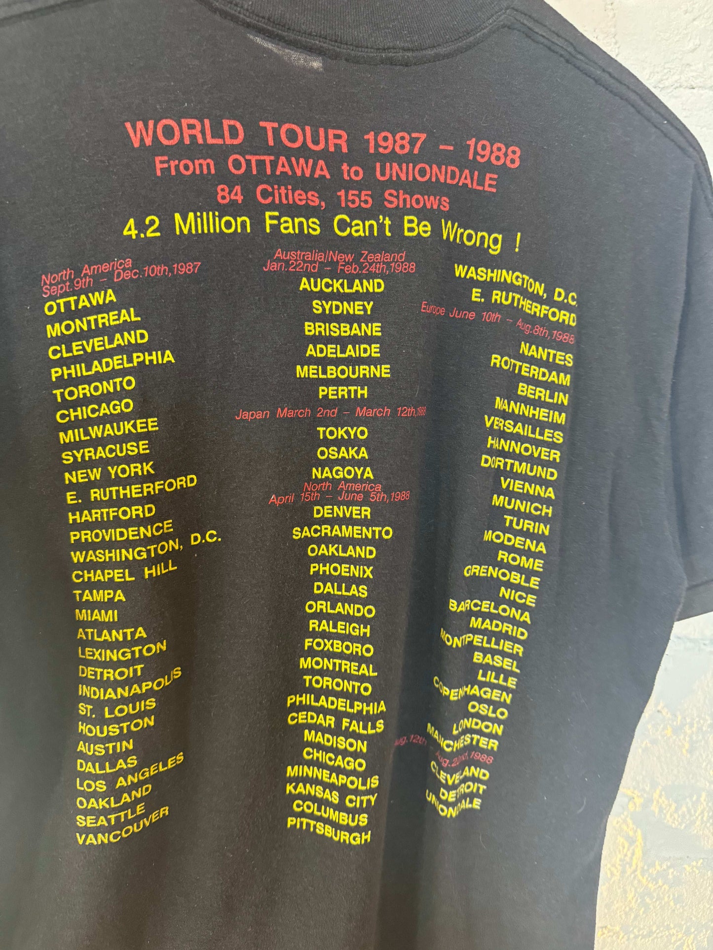 87/88 Pink Floyd Tour Tee Size - L LFDW
