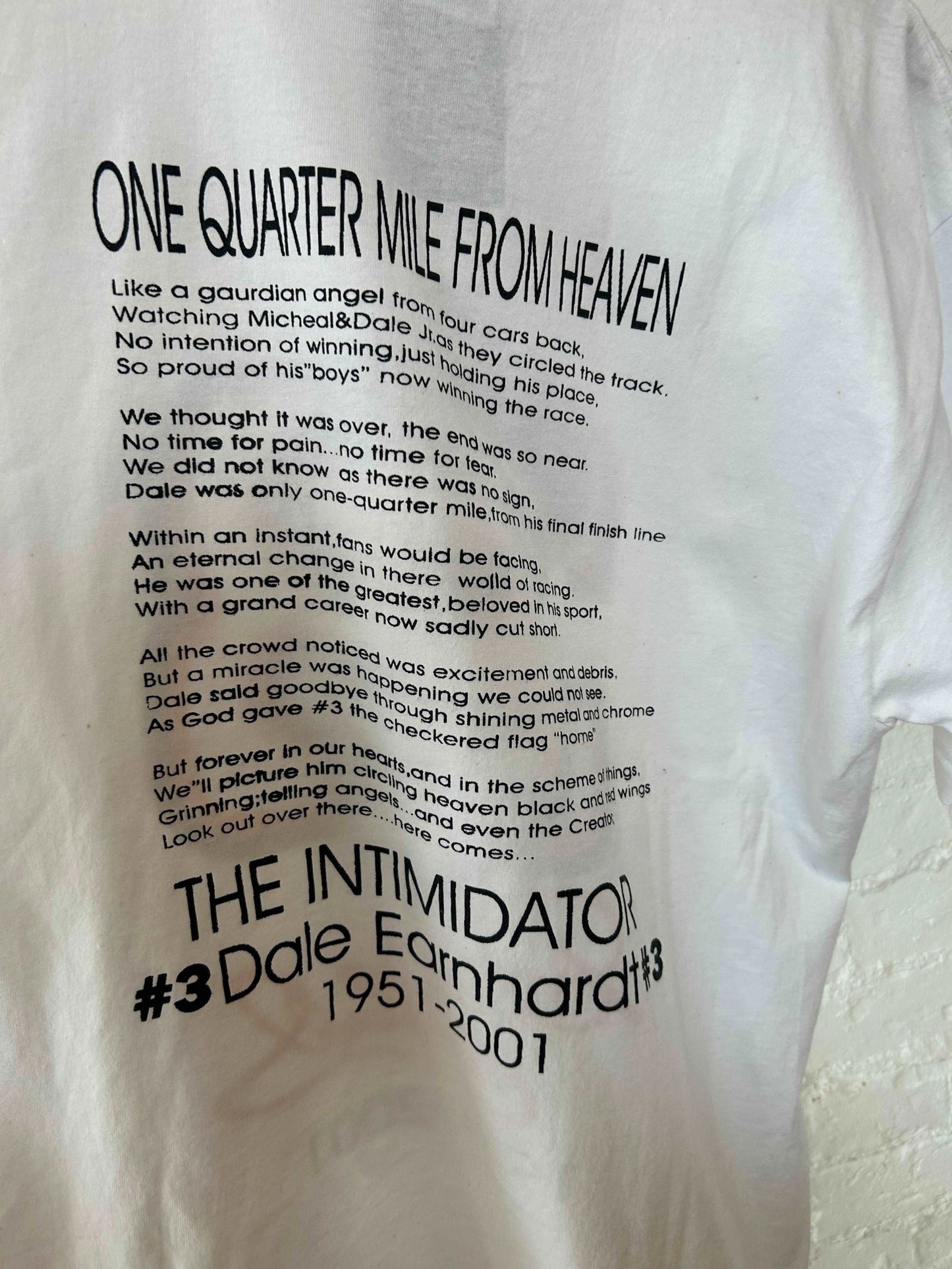 2001 In Memory of Dale Tee Size - L - LFDW