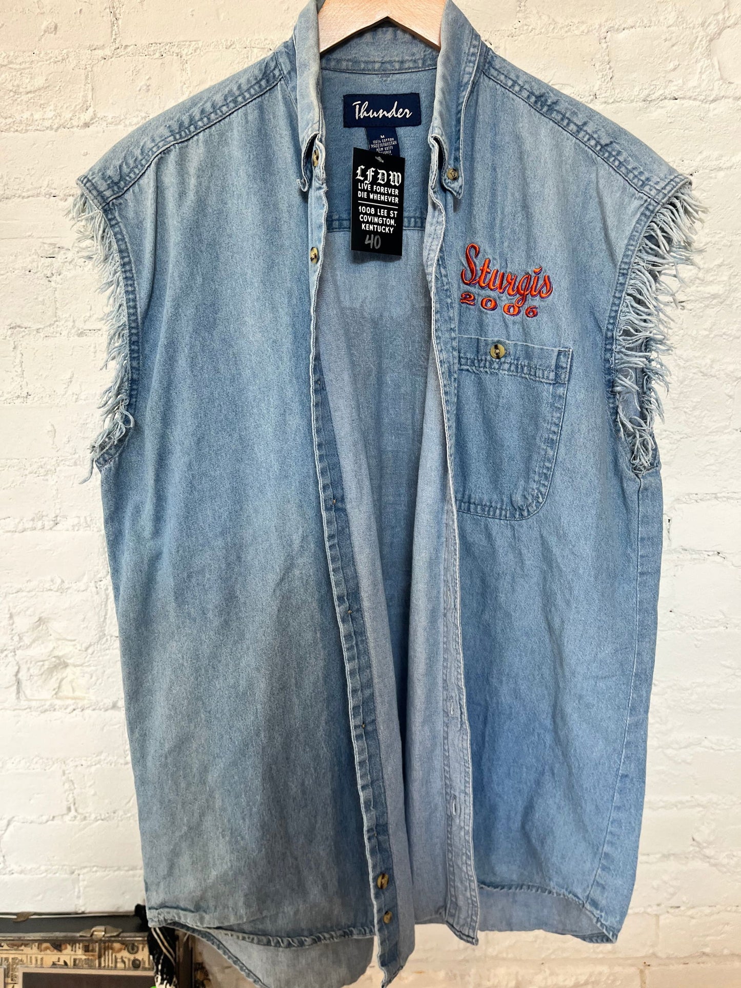 2006 Sturgis Bike Week Denim Cut Off Size- M - LFDW