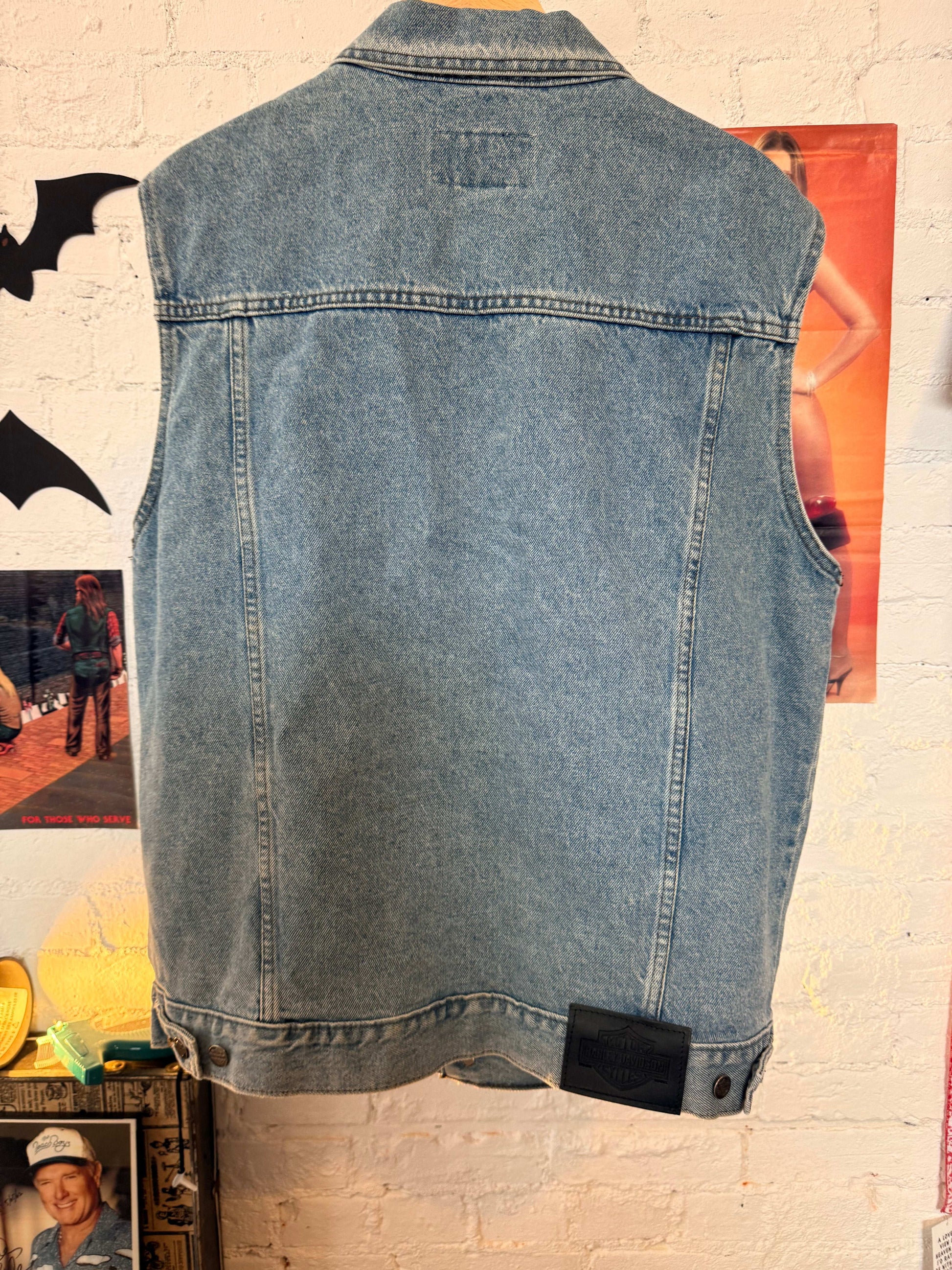 Y2K Harley Davidson Vest Size-L LFDW