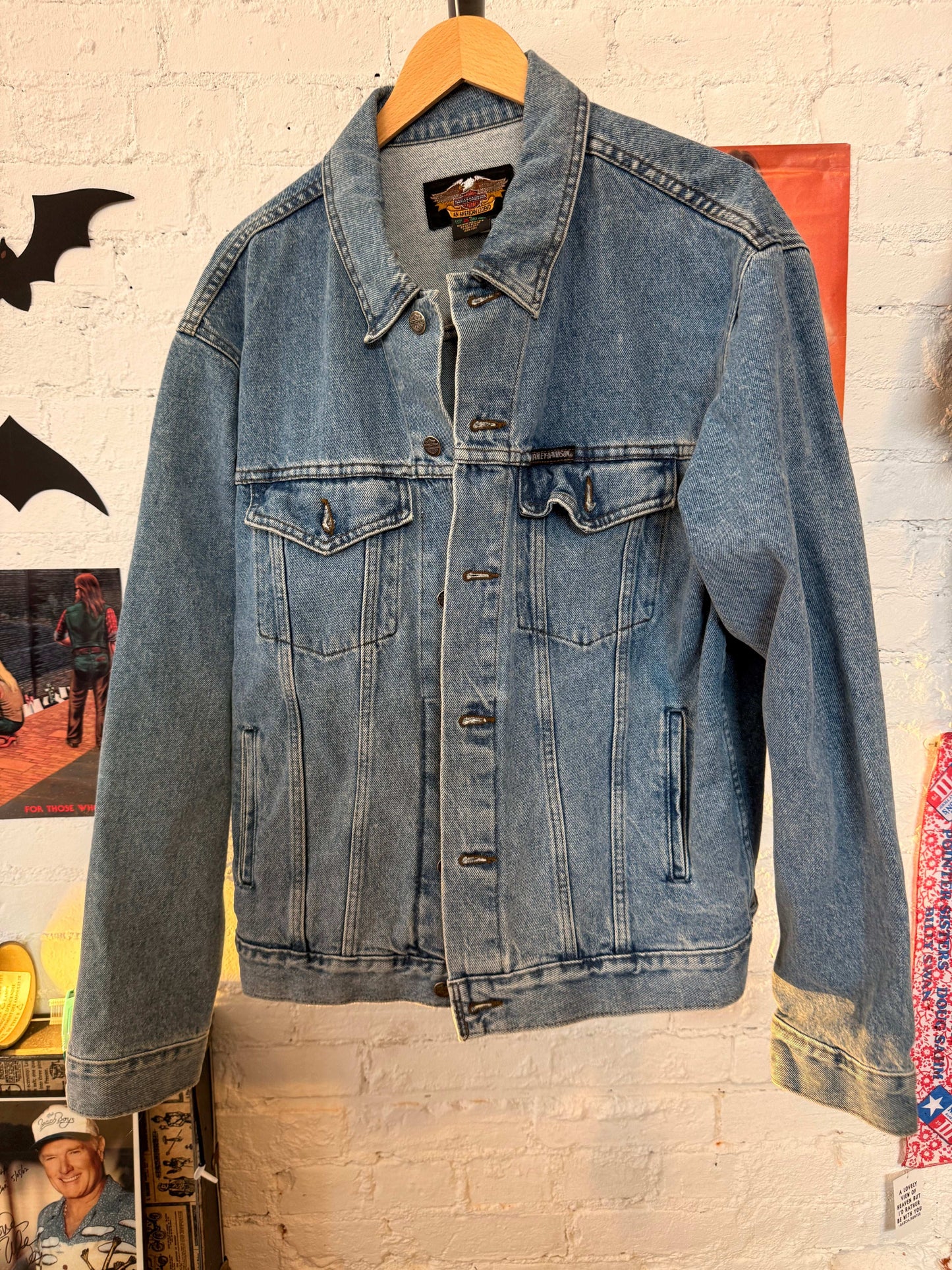 Y2K Harley Davidson Jean Jacket Size-L LFDW
