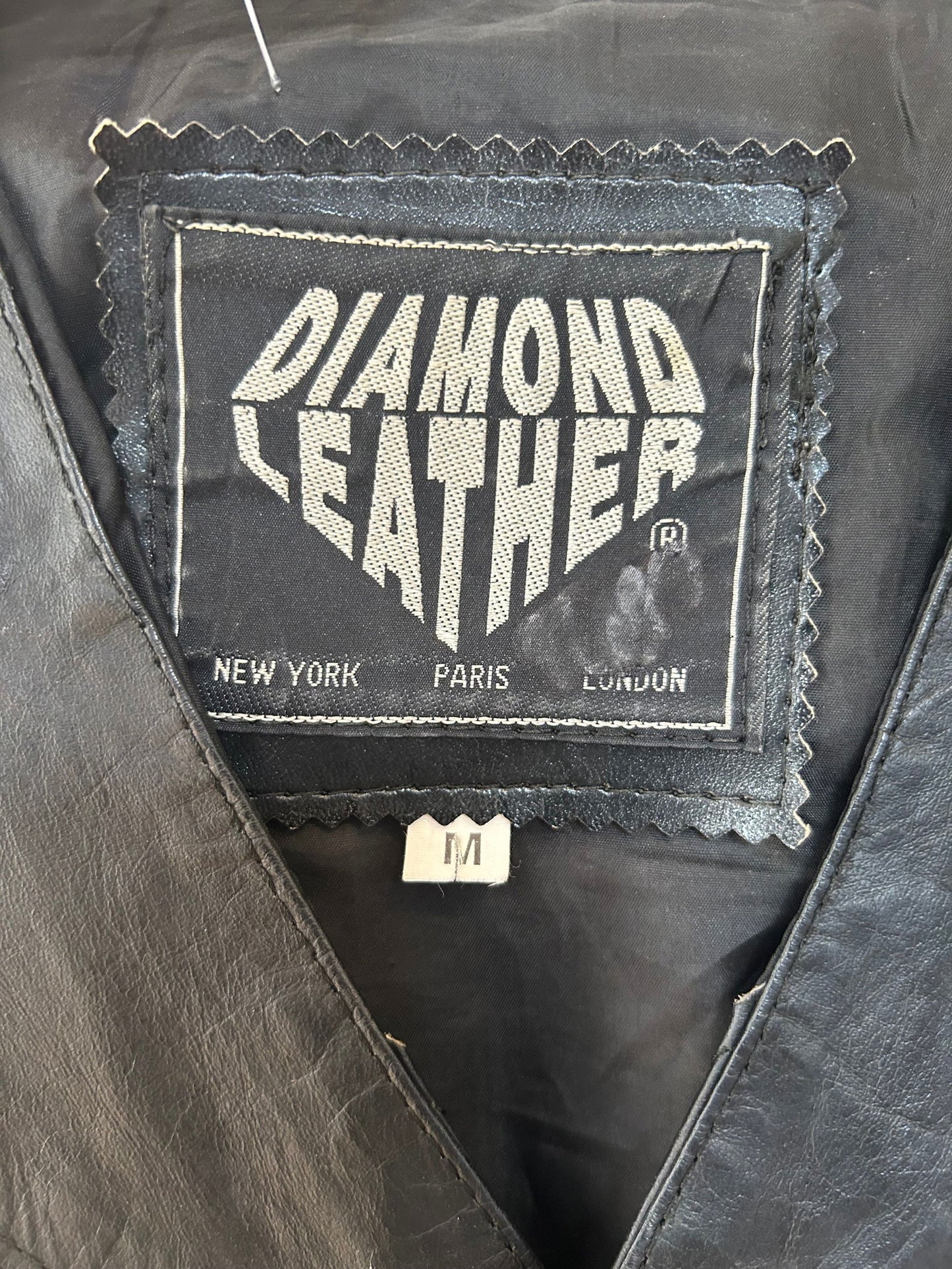 Diamond Leather Fringe Vest Size - M - LFDW