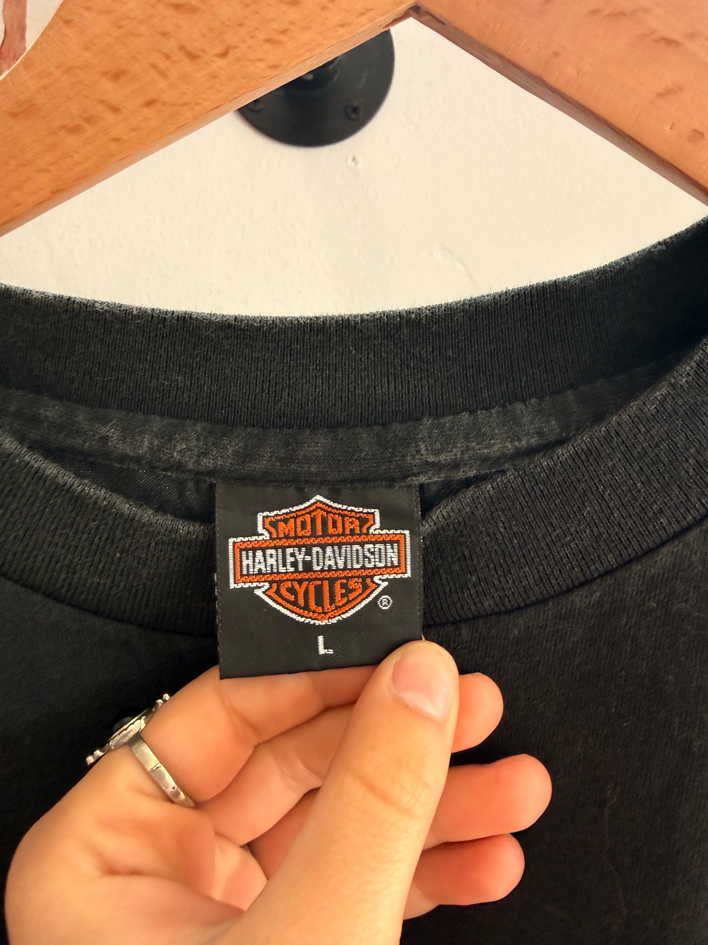 1992 Harley Davidson Union Leathers Tee Size- L LFDW