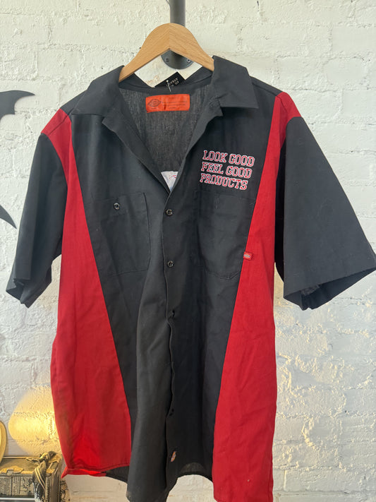 80’s Dickies Look Good Feel Good Products Work Shirt Size- XL LFDW
