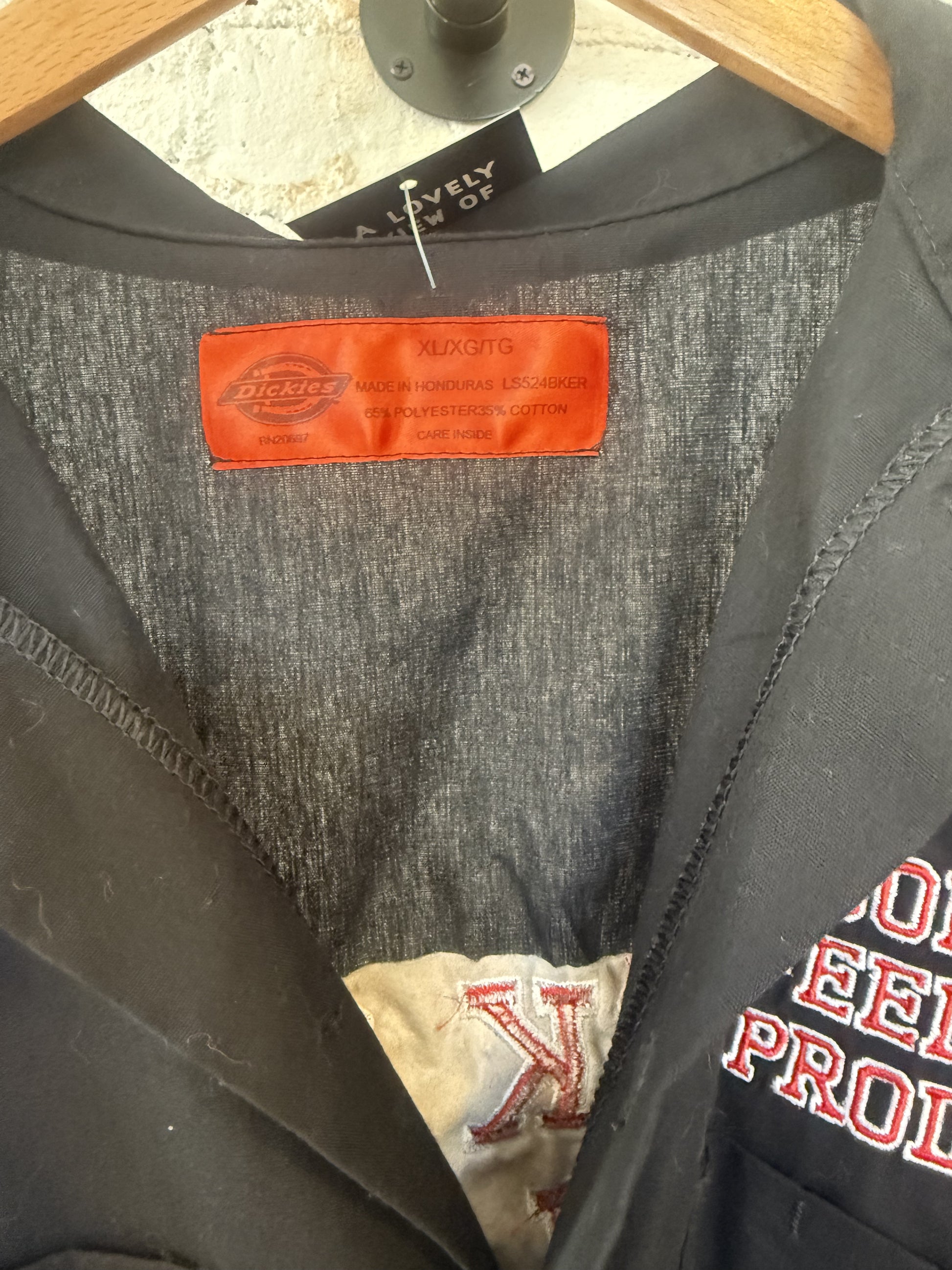 80’s Dickies Look Good Feel Good Products Work Shirt Size- XL LFDW