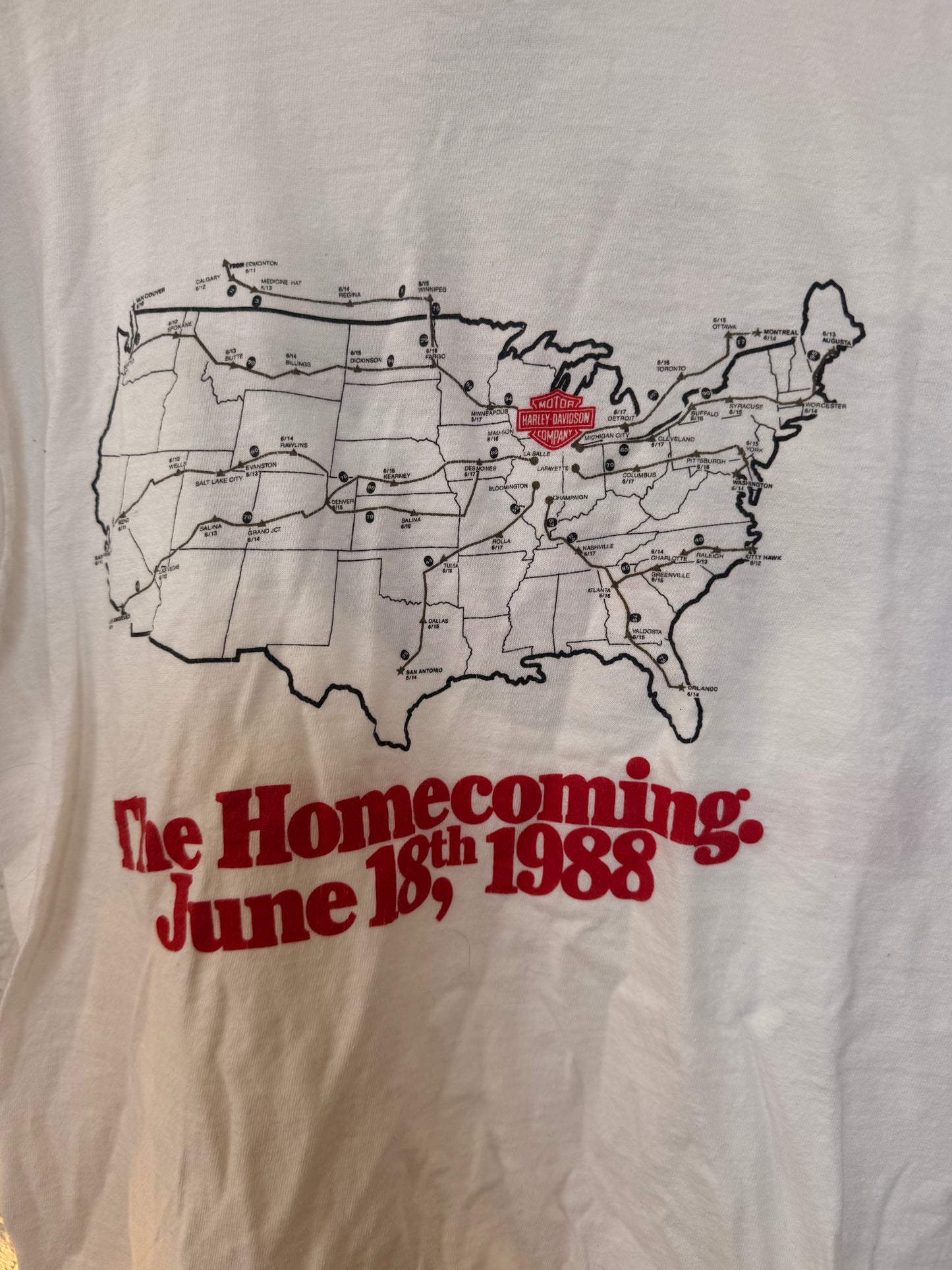 1988 Harley Homecoming Tee Size- M LFDW
