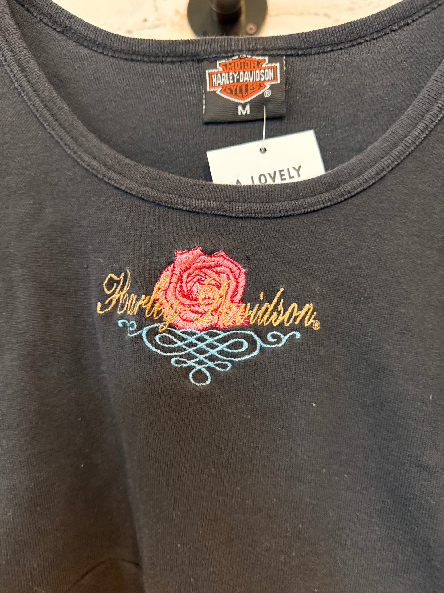 90s Harley Davidson Crop Tee Size- M