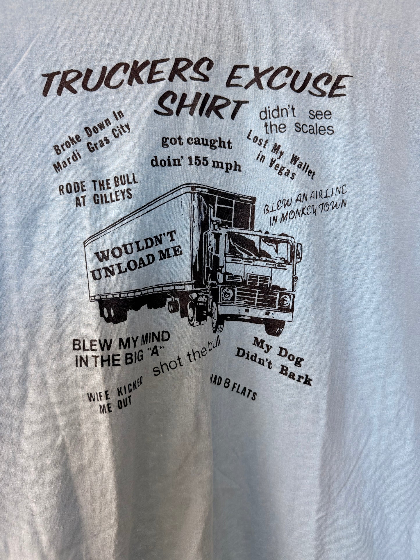 70s Truckers Excuse Shirt Size-L LFDW