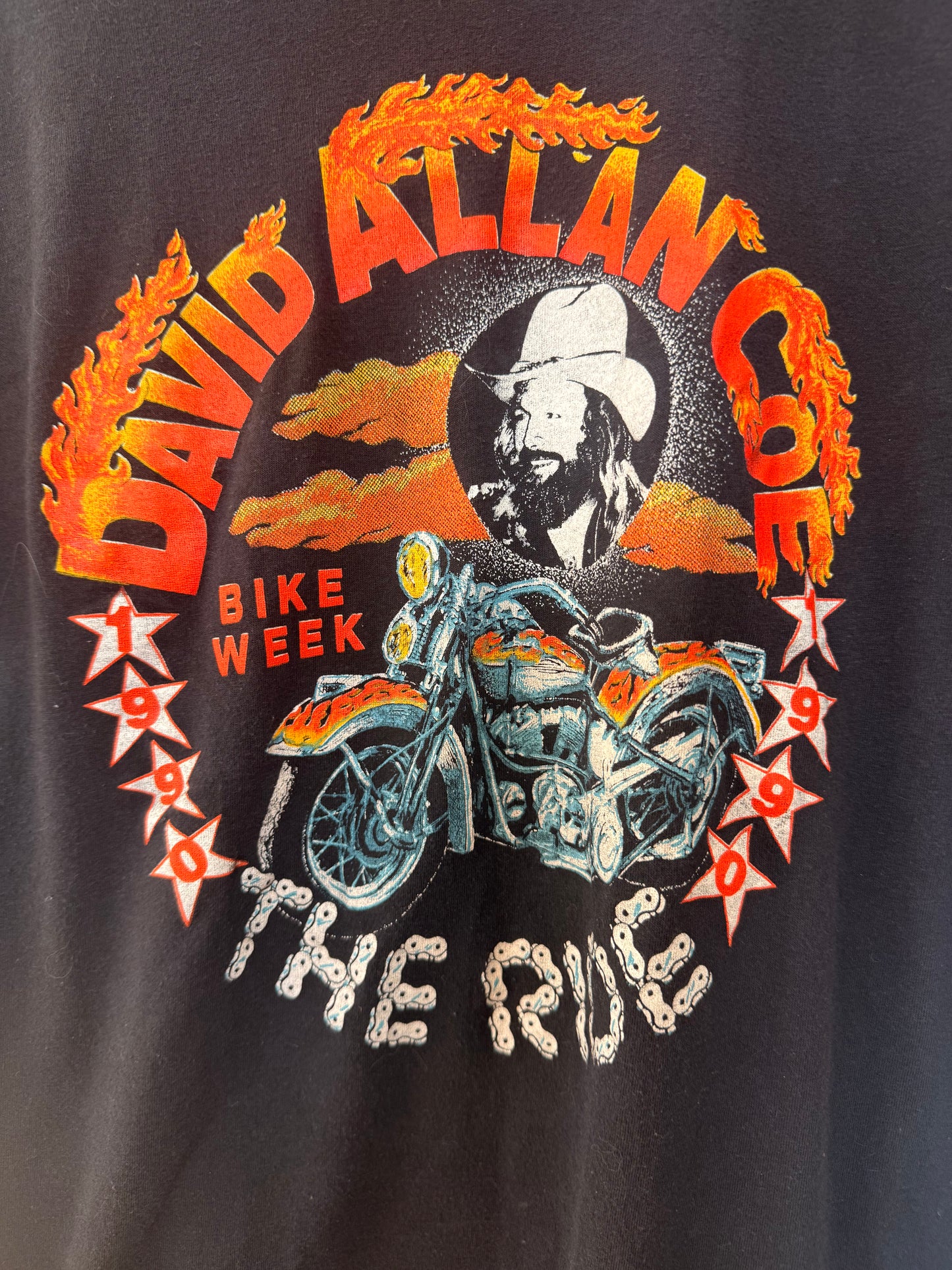 1990 David Allan Coe Bike Week Tee Size-L LFDW