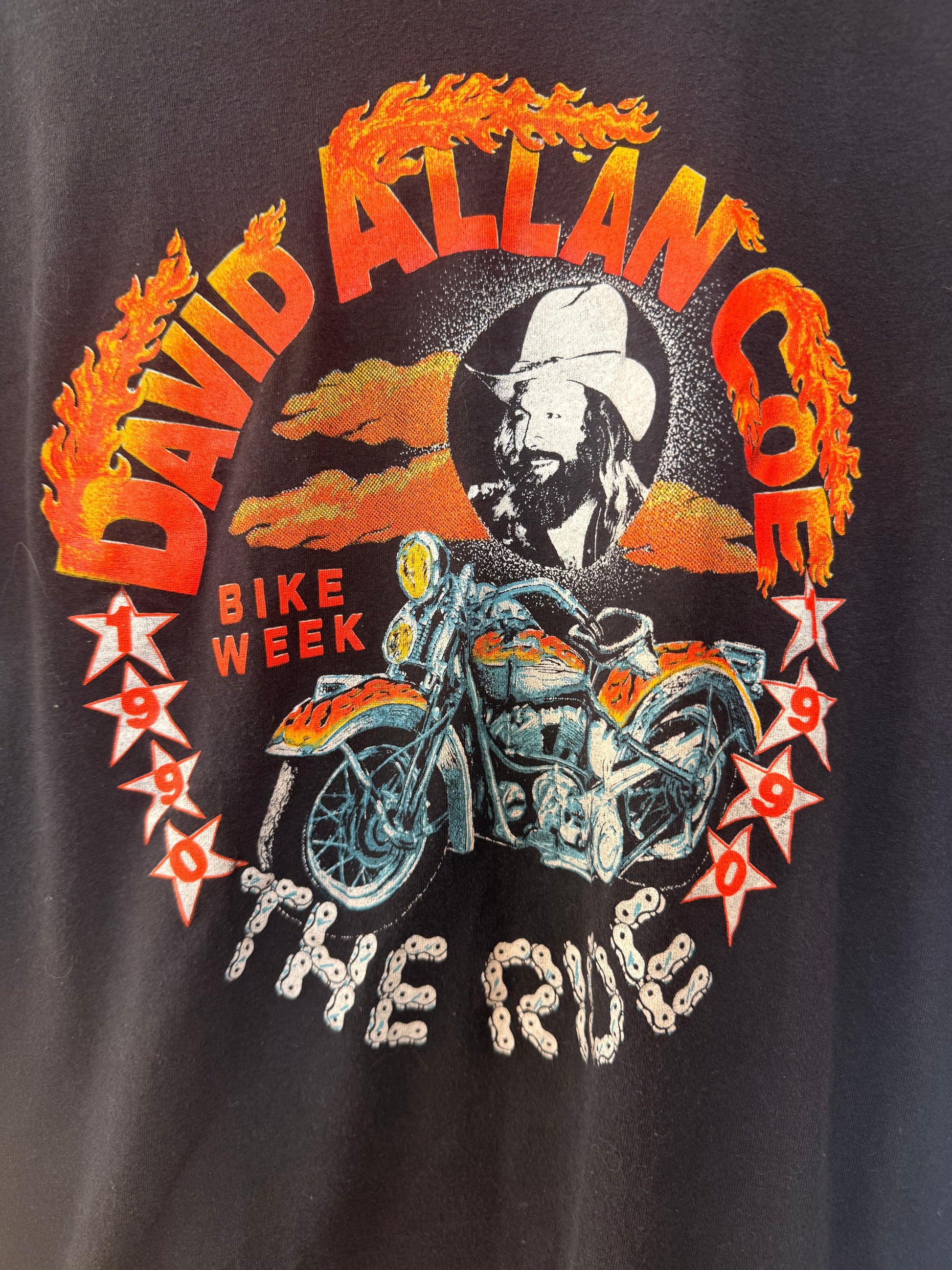 1990 David Allan Coe Bike Week Tee Size-L LFDW