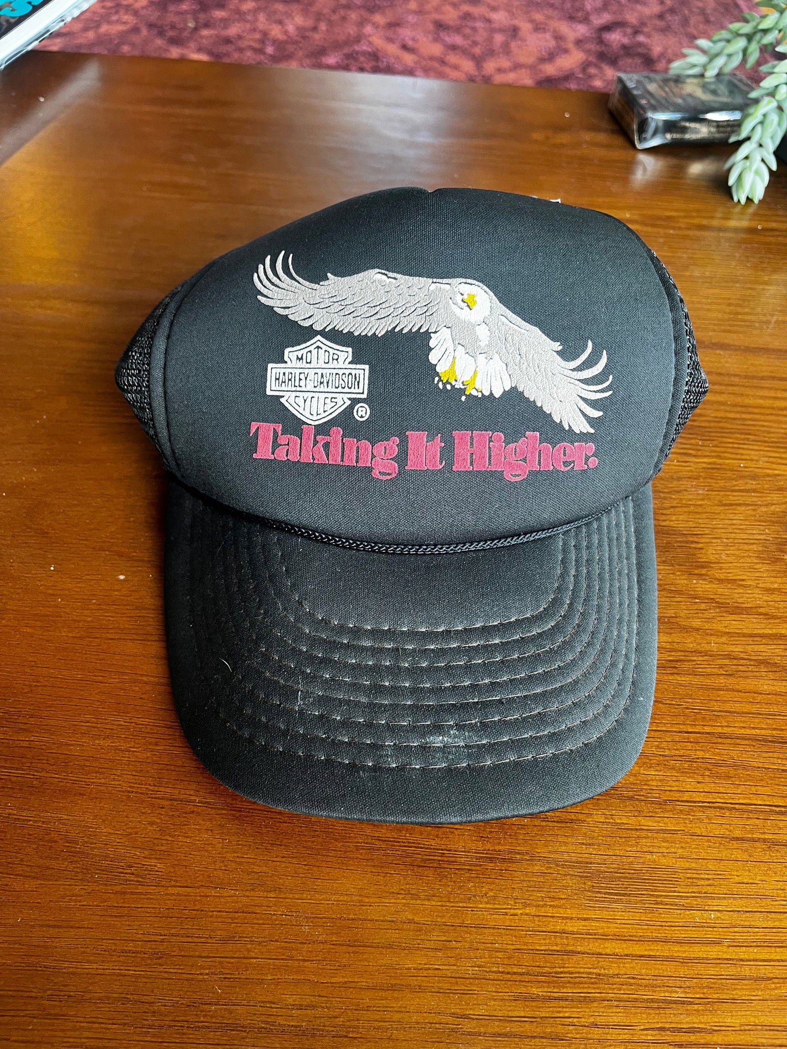 1980s Taking It Higher Harley Davidson Hat - LFDW