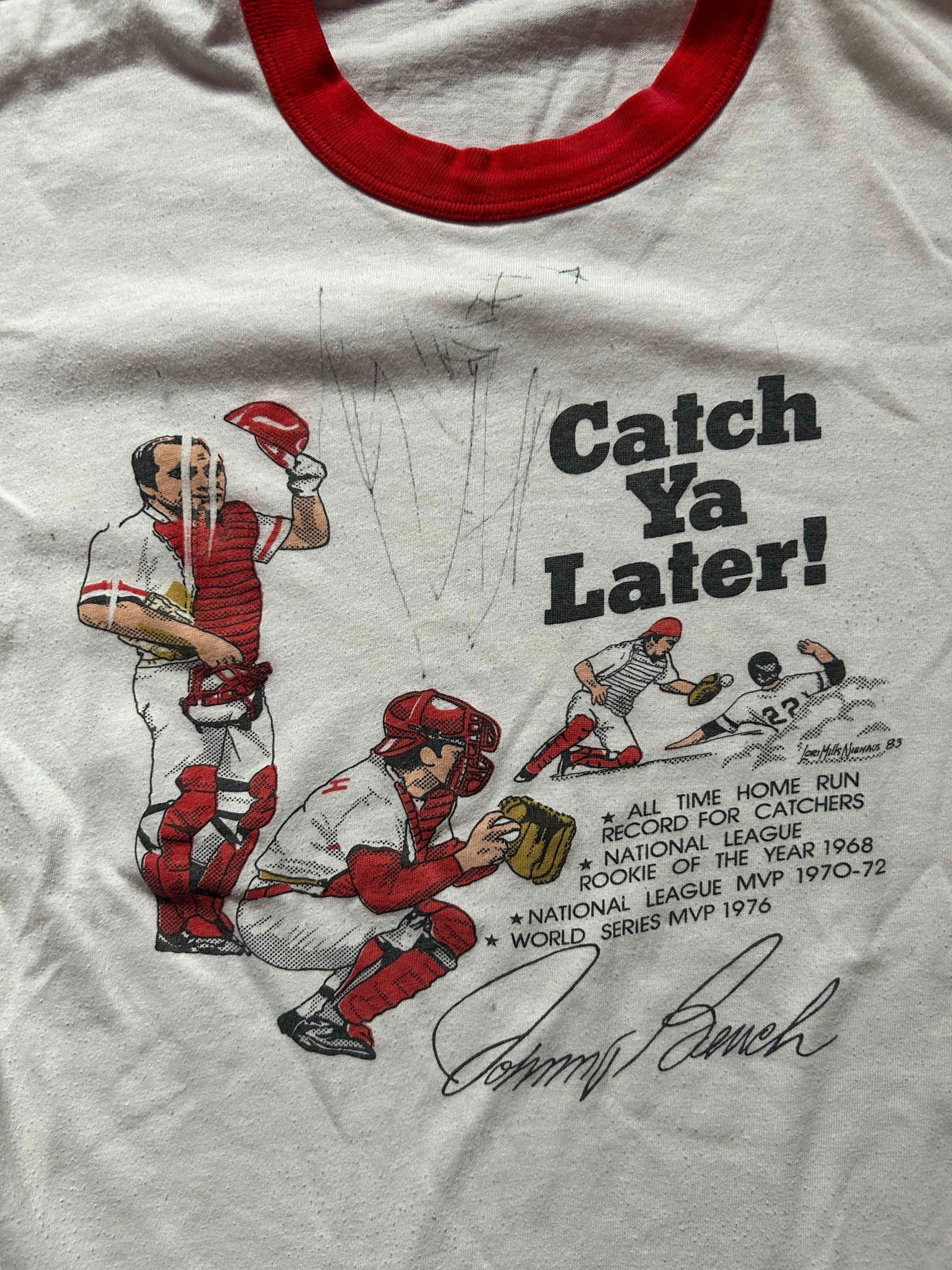 1983 Johnny Bench Ringer Tee Size - M - LFDW