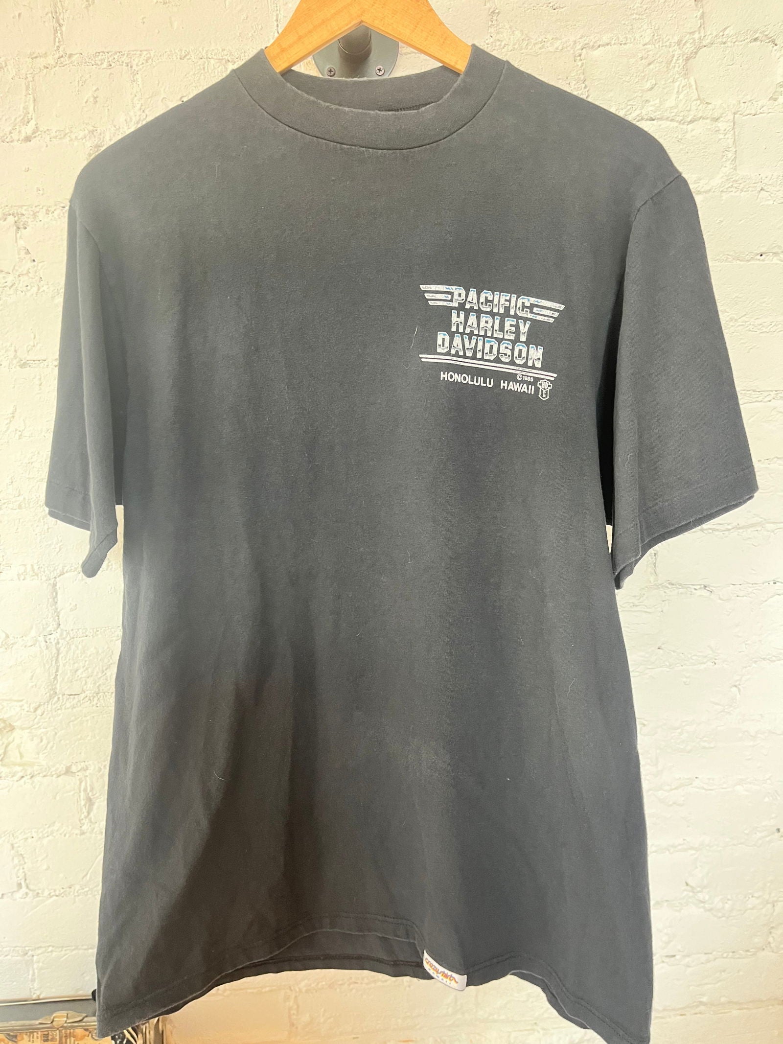 1985 Pacific Harley Davidson The Eagle Soars Alone Tee Size- L - LFDW
