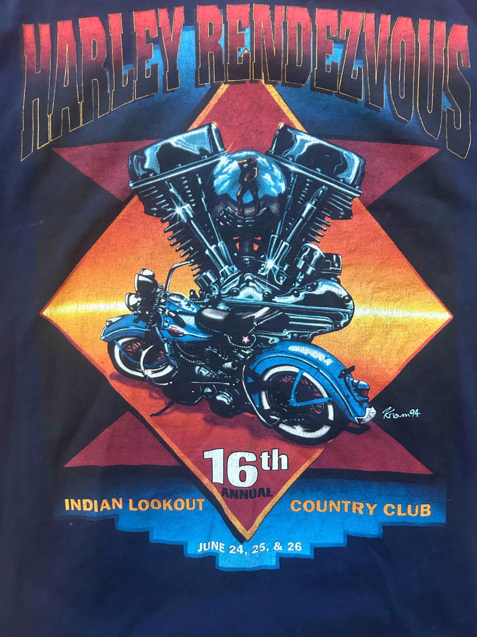 1994 Harley Rendezvous Tee Size - Medium - LFDW