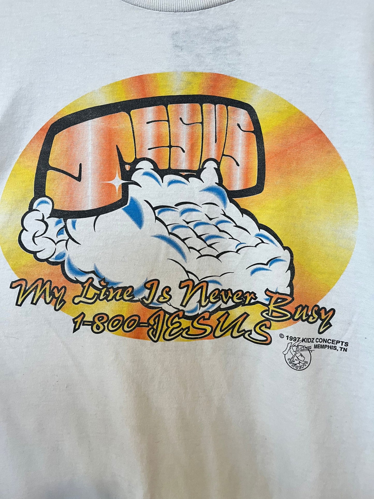 1997 Jesus “My Line Is Never Busy” Tee Size- L - LFDW
