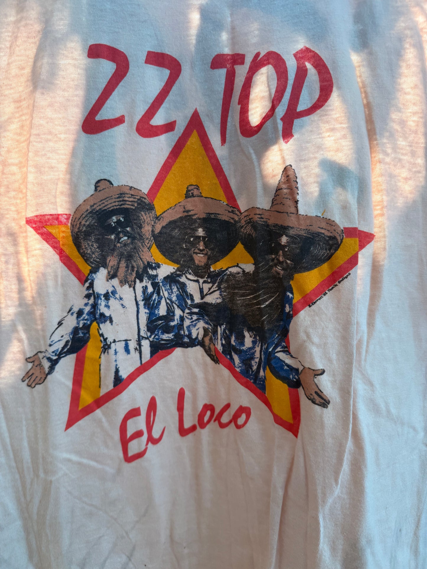 1981 Dusty Hill Personal Collection ZZ Top El Loco Tee Size-XL LFDW