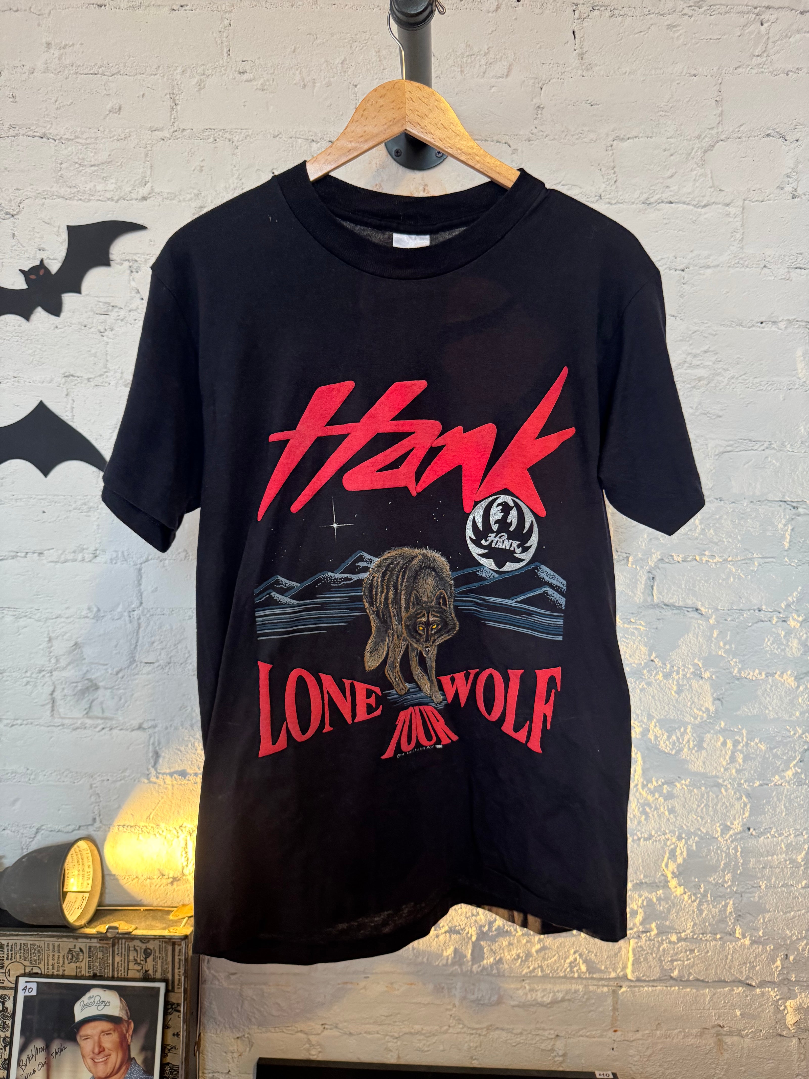 1990 Hank Jr Lone Wolf Tour Tee Size - L