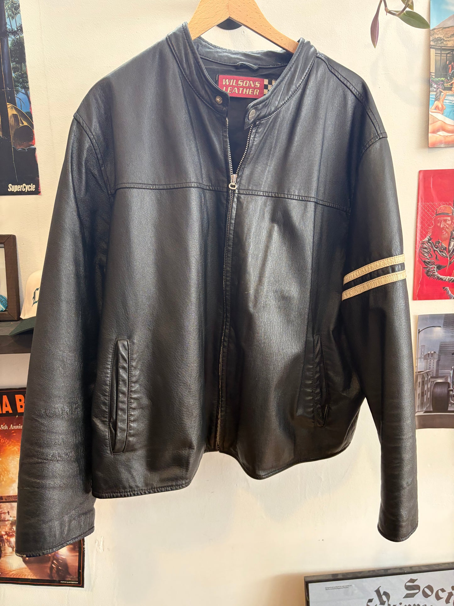 Wilson’s Leather Moto Jacket - Size XXL LFDW