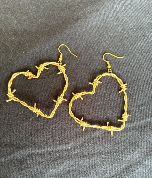 Heart Barbwire Earrings LFDW