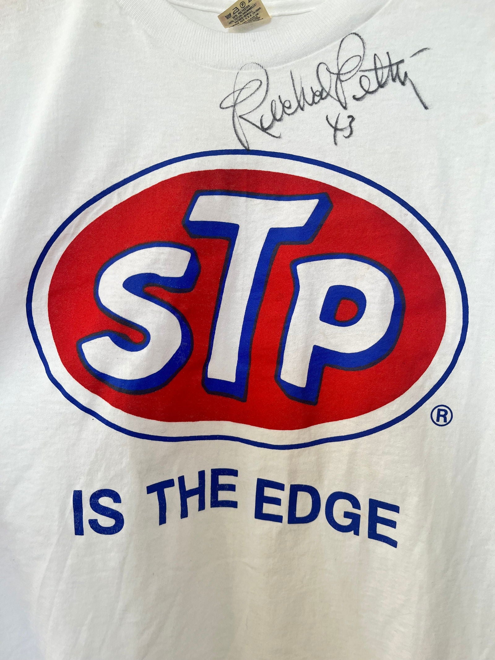 80’s Signed Richard Petty STP Is The Edge Tee Size- L - LFDW