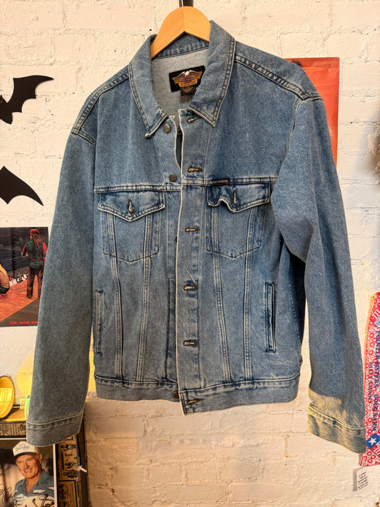 Y2K Harley Davidson Jean Jacket Size-L LFDW