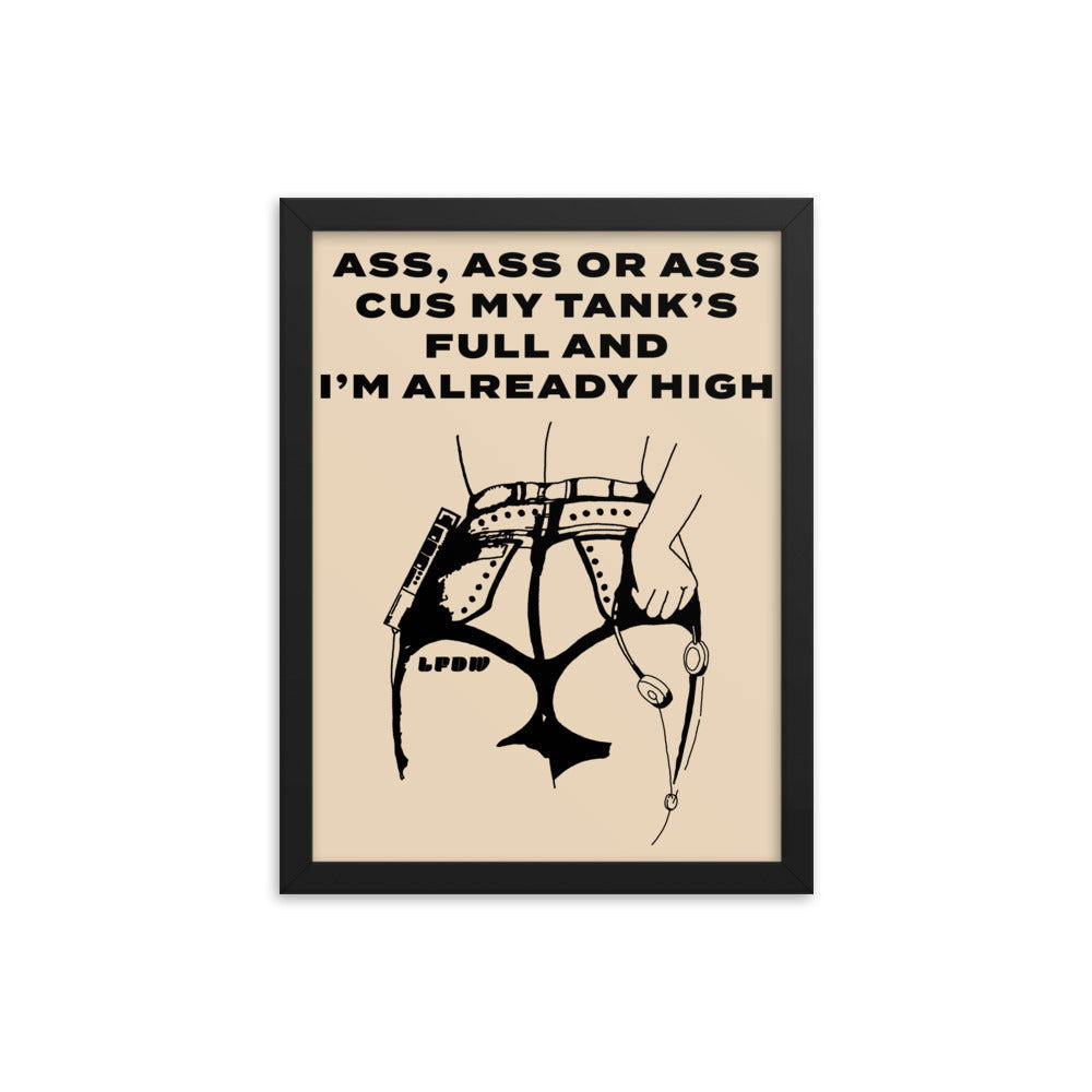 Ass, Ass, or Ass Framed Poster - LFDW