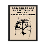 Ass, Ass, or Ass Framed Poster - LFDW