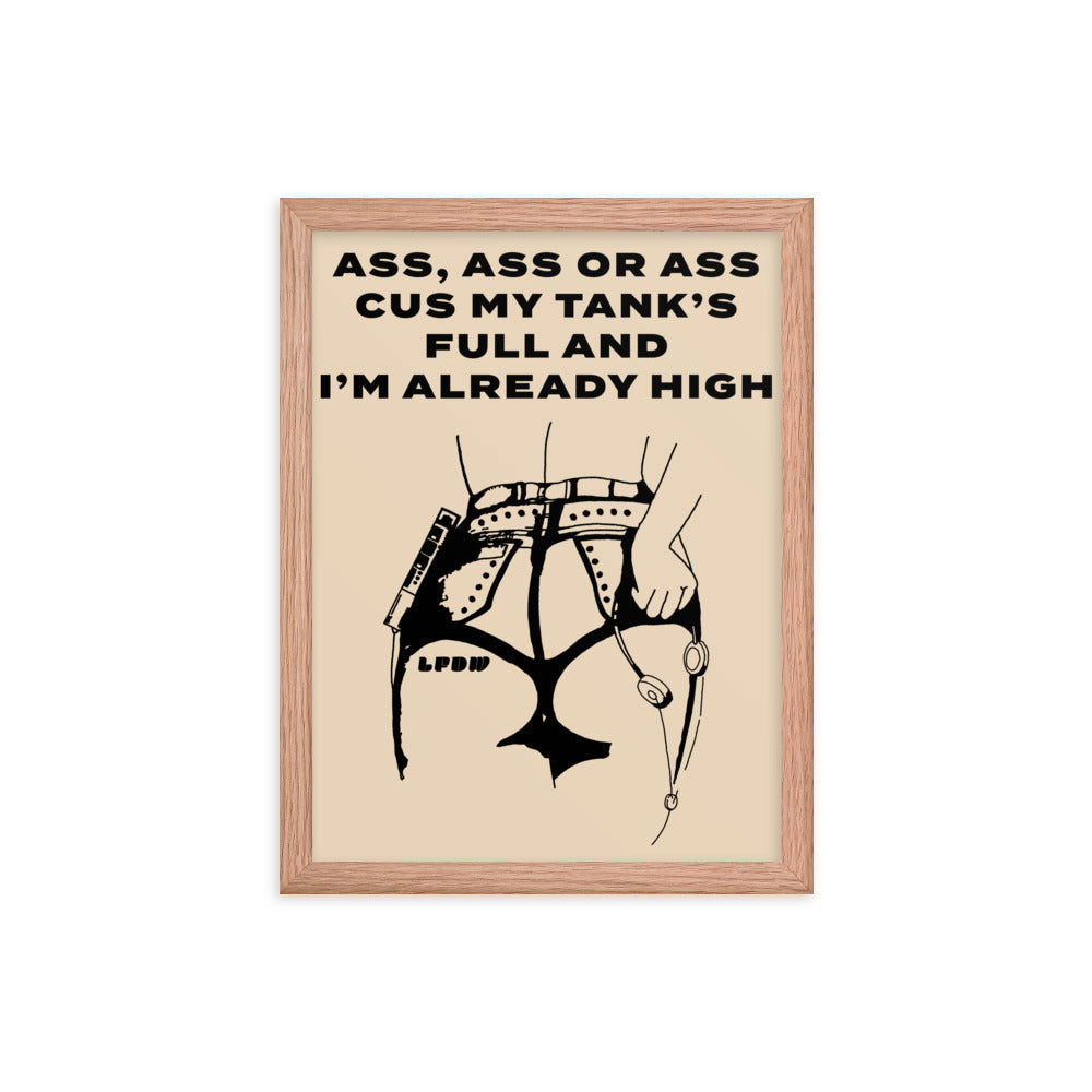 Ass, Ass, or Ass Framed Poster - LFDW