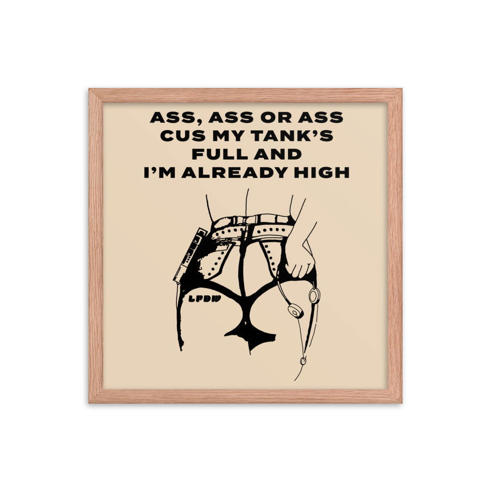 Ass, Ass, or Ass Framed Poster - LFDW