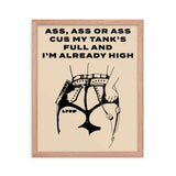 Ass, Ass, or Ass Framed Poster - LFDW