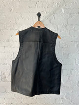 Bikers Leather Vest Size - L - LFDW
