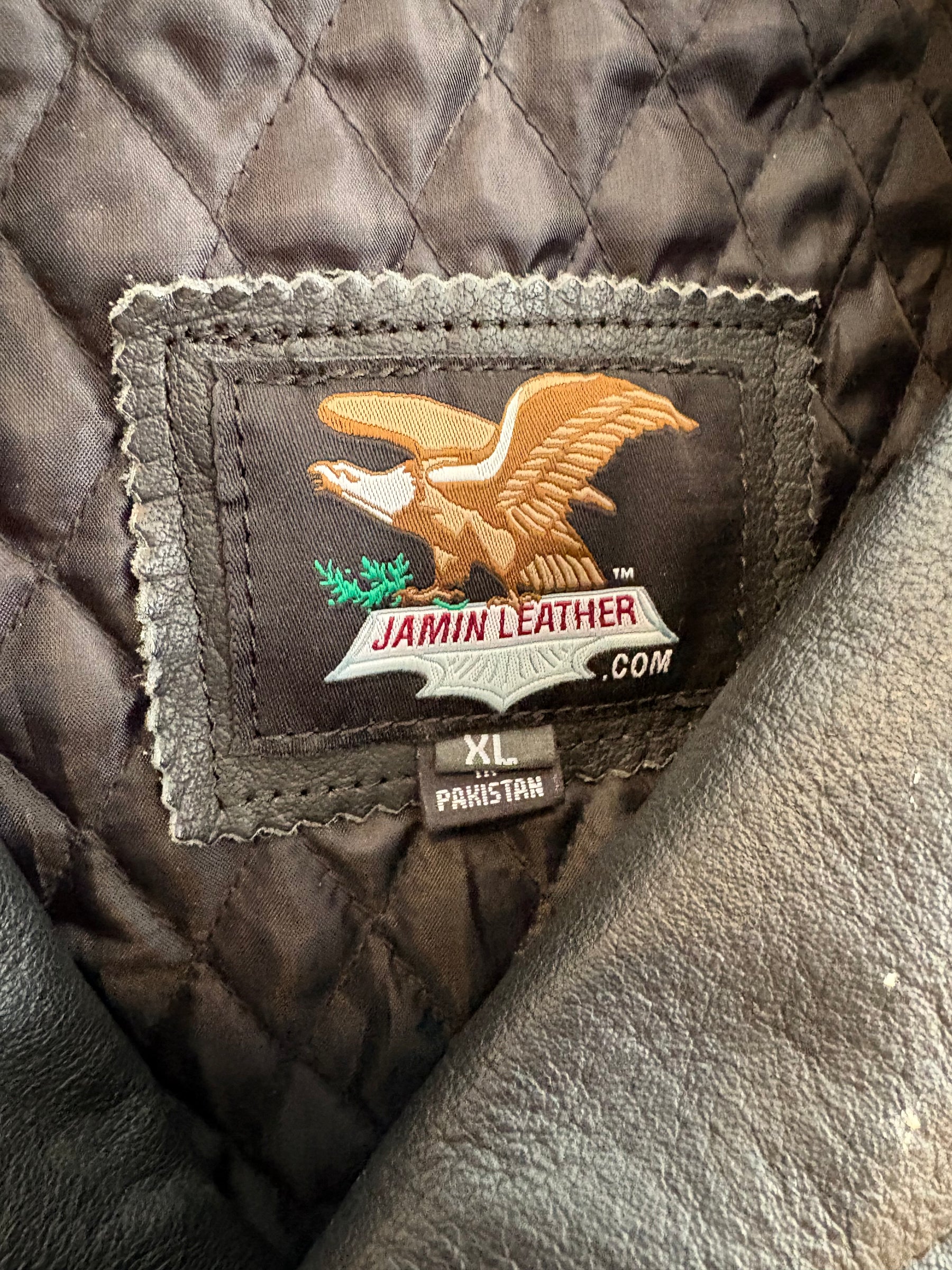 Jammin Leather Flame Embroidered Jacket - Size XL LFDW