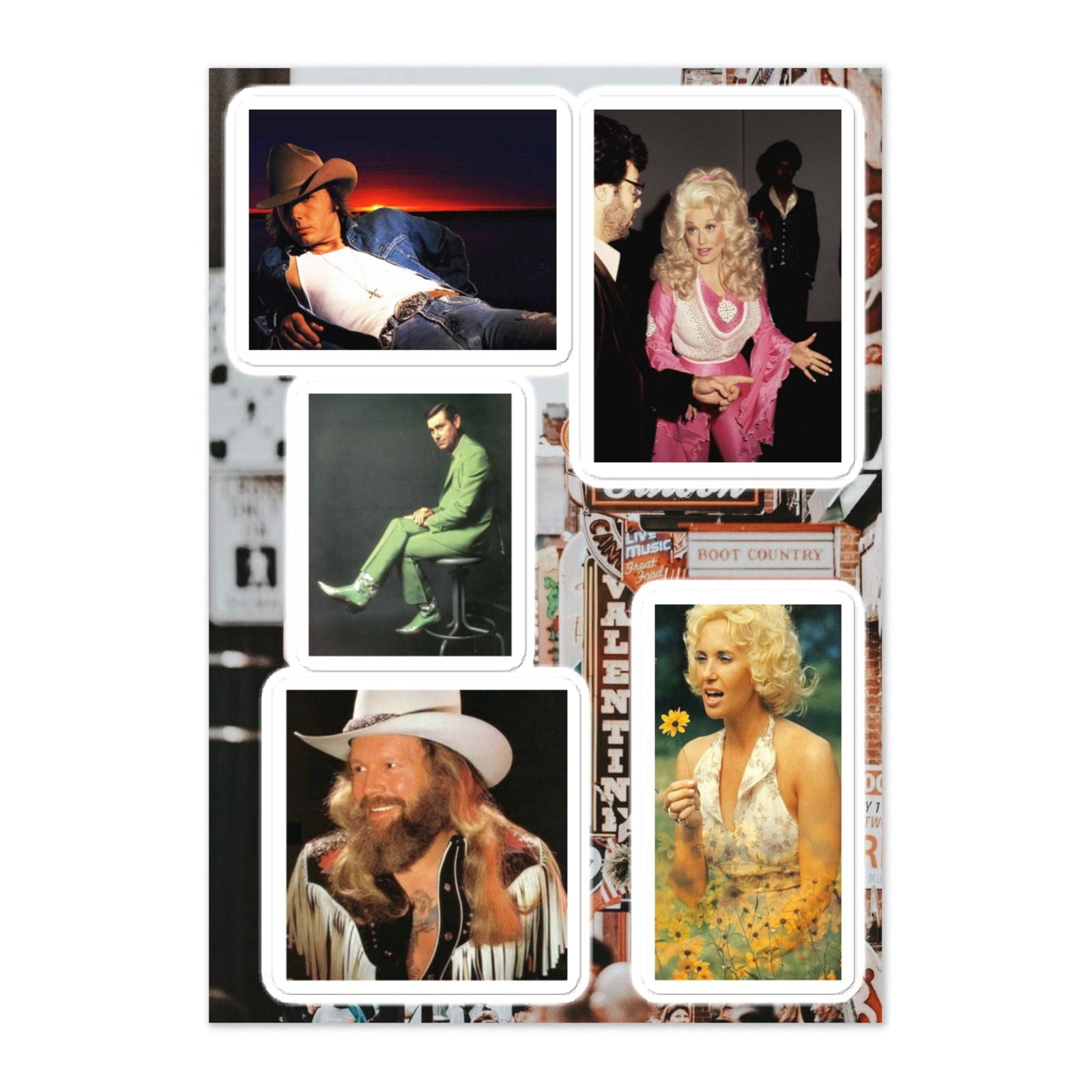 Country Legends Sticker Sheet - LFDW