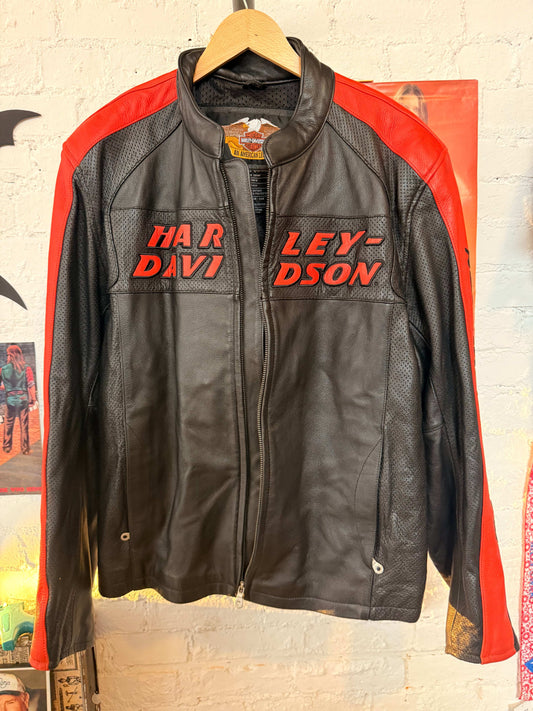 Y2K Harley Davidson Leather Jacket Size-XL LFDW