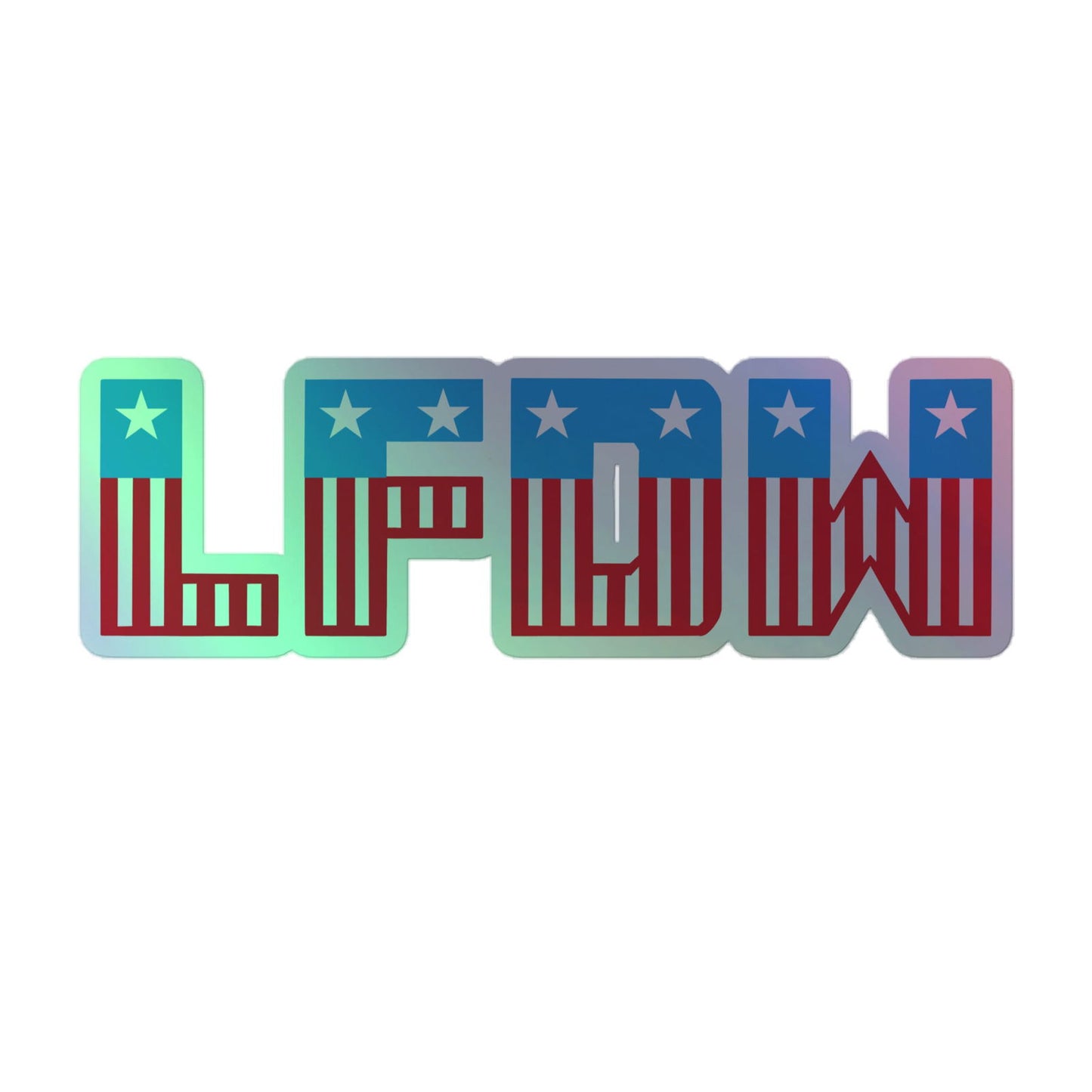 Holographic LFDW Flag Sticker - LFDW