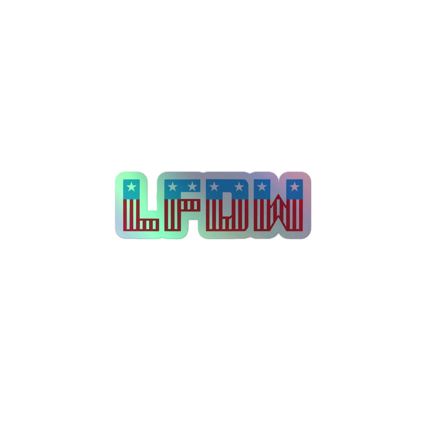 Holographic LFDW Flag Sticker - LFDW