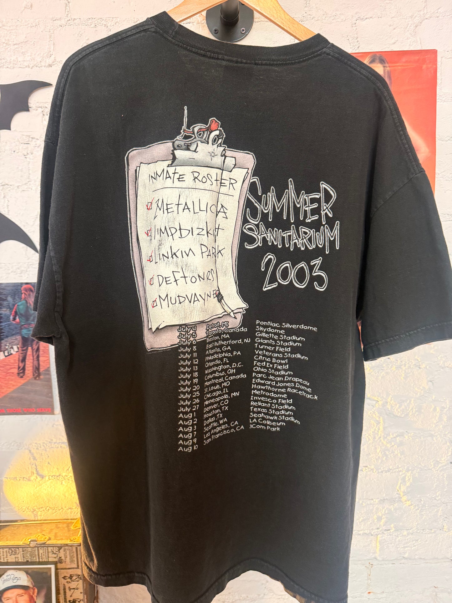 2003 Metallica Etc. Tour Tee Size-2XL LFDW