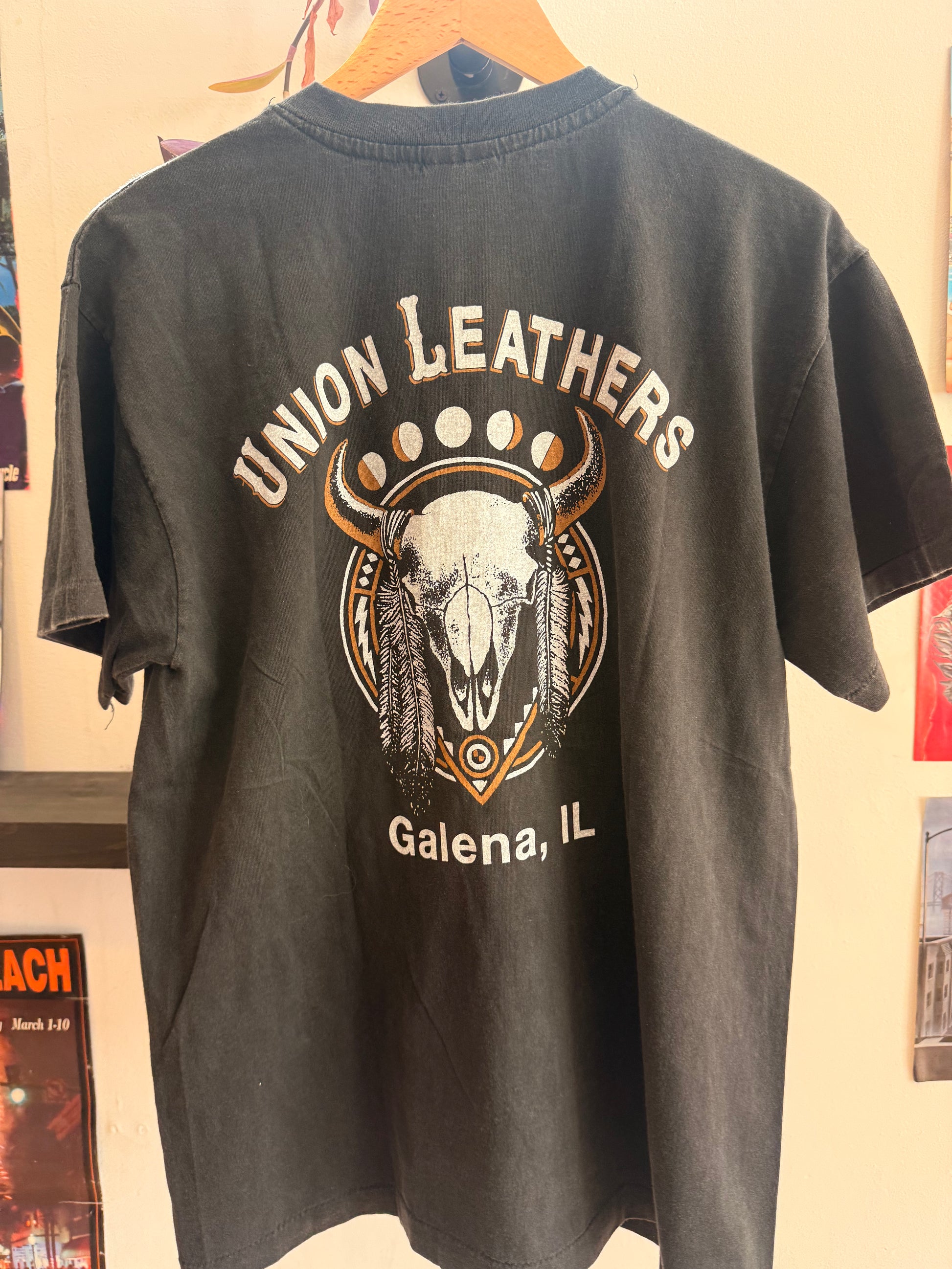 1992 Harley Davidson Union Leathers Tee Size- L LFDW