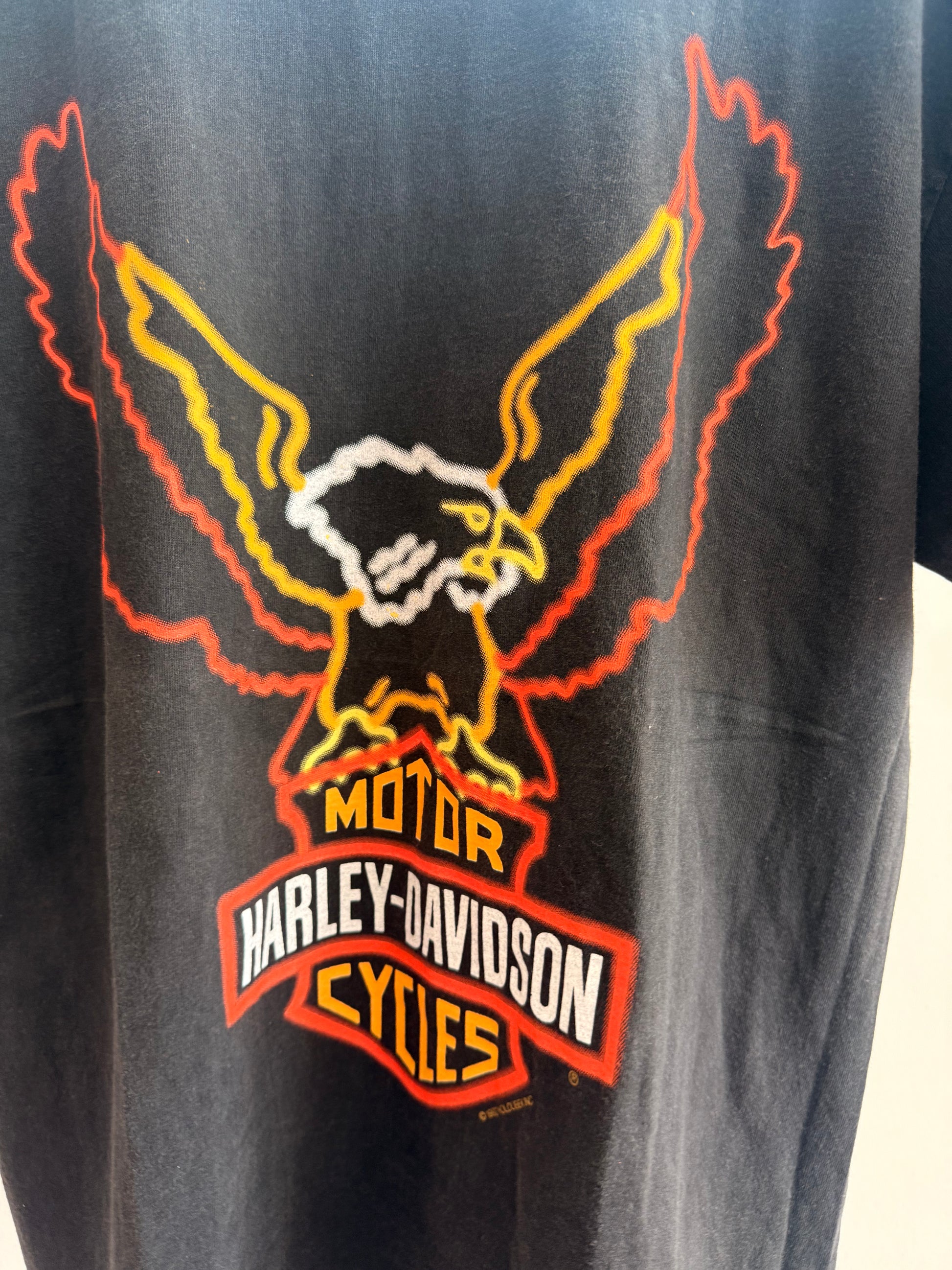 1992 Harley Davidson Union Leathers Tee Size- L LFDW