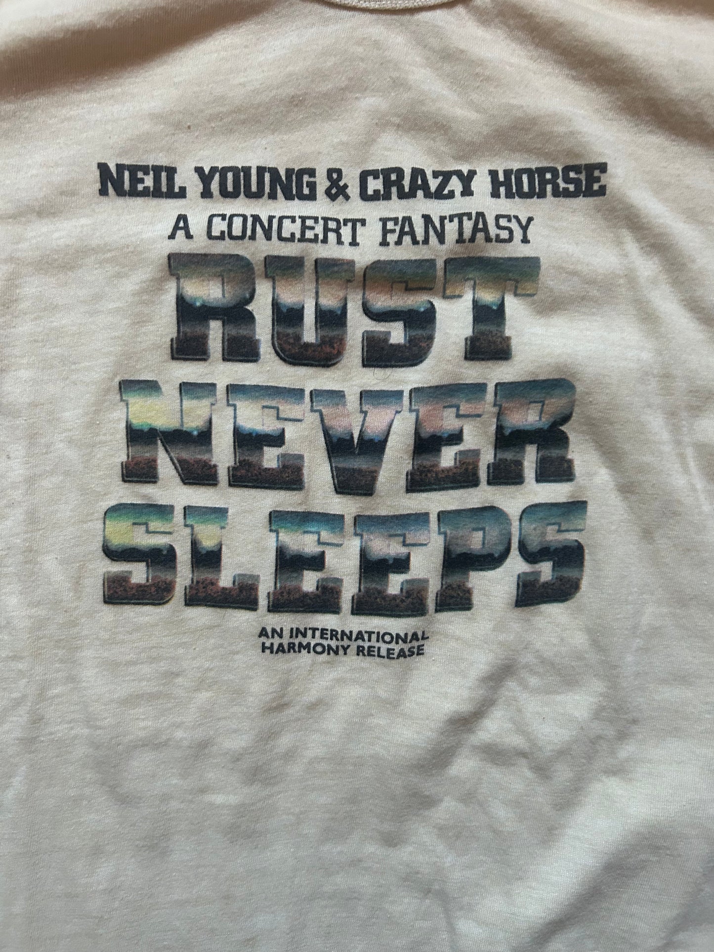 1979 Neil Young Rust Never Sleeps Tee Size - Large