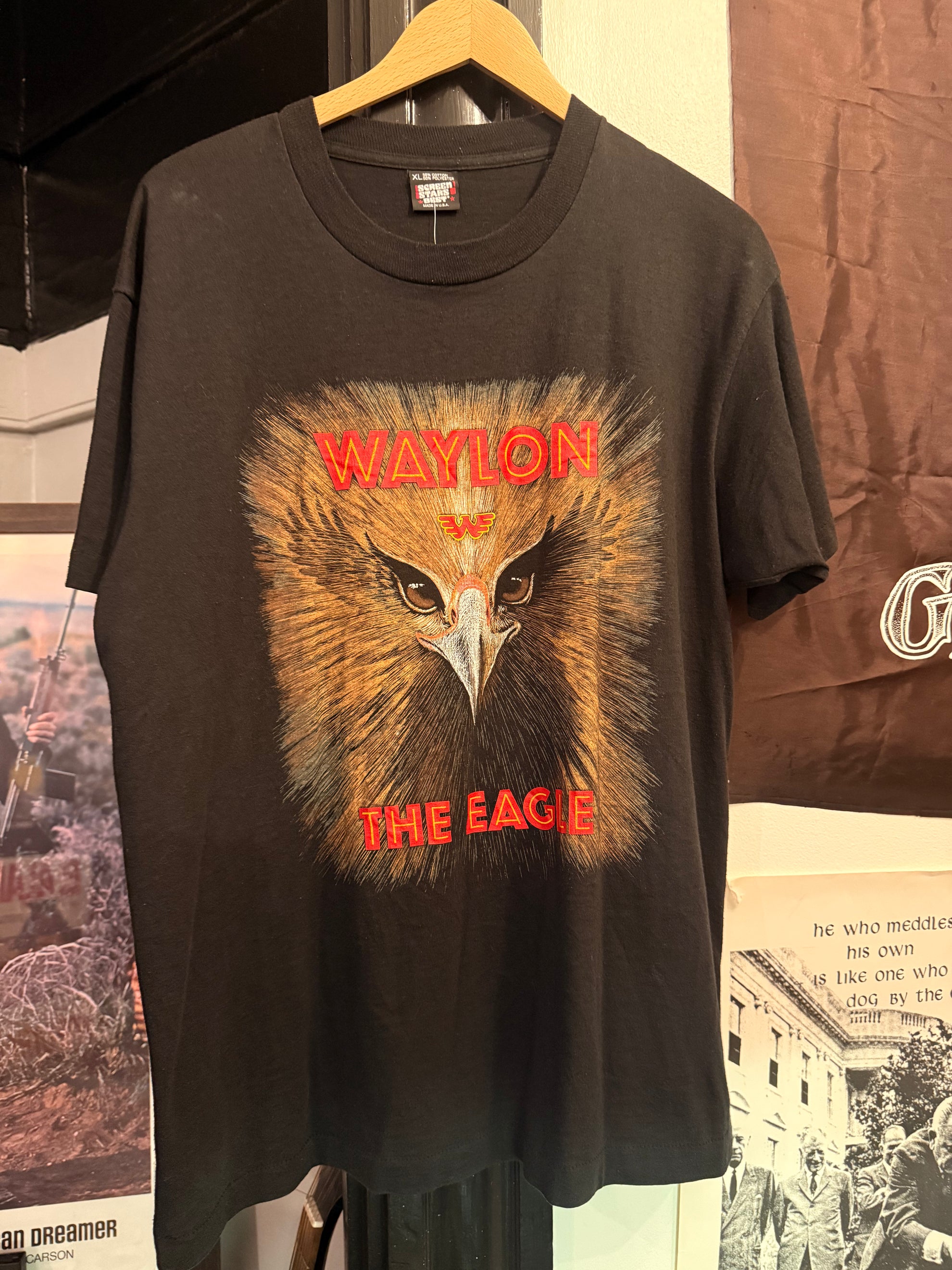 80s Waylon Jennings The Eagle Tee Size- XL LFDW
