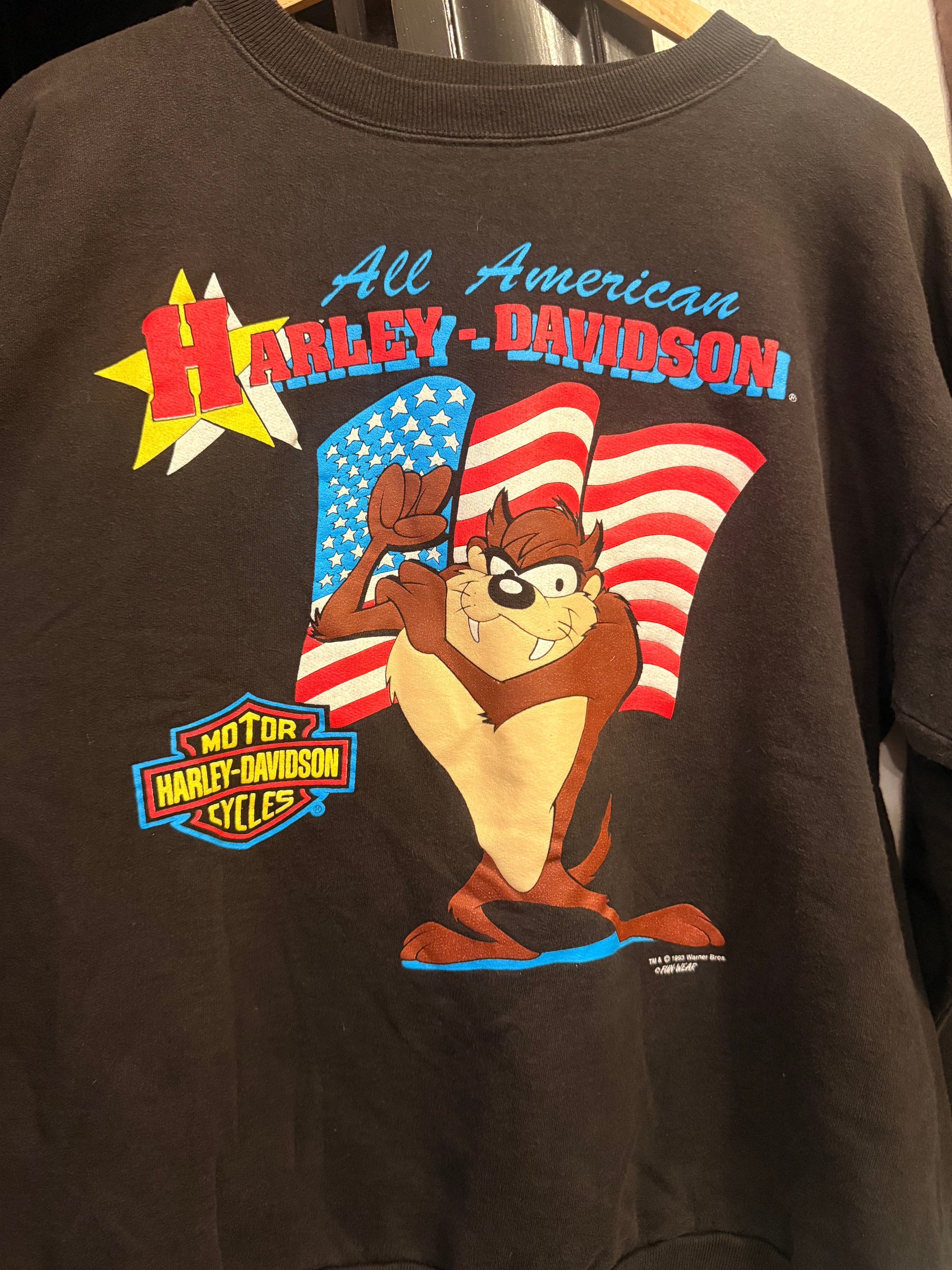 1993 Harley Davidson Tasmanian Devil Crewneck Size-M LFDW