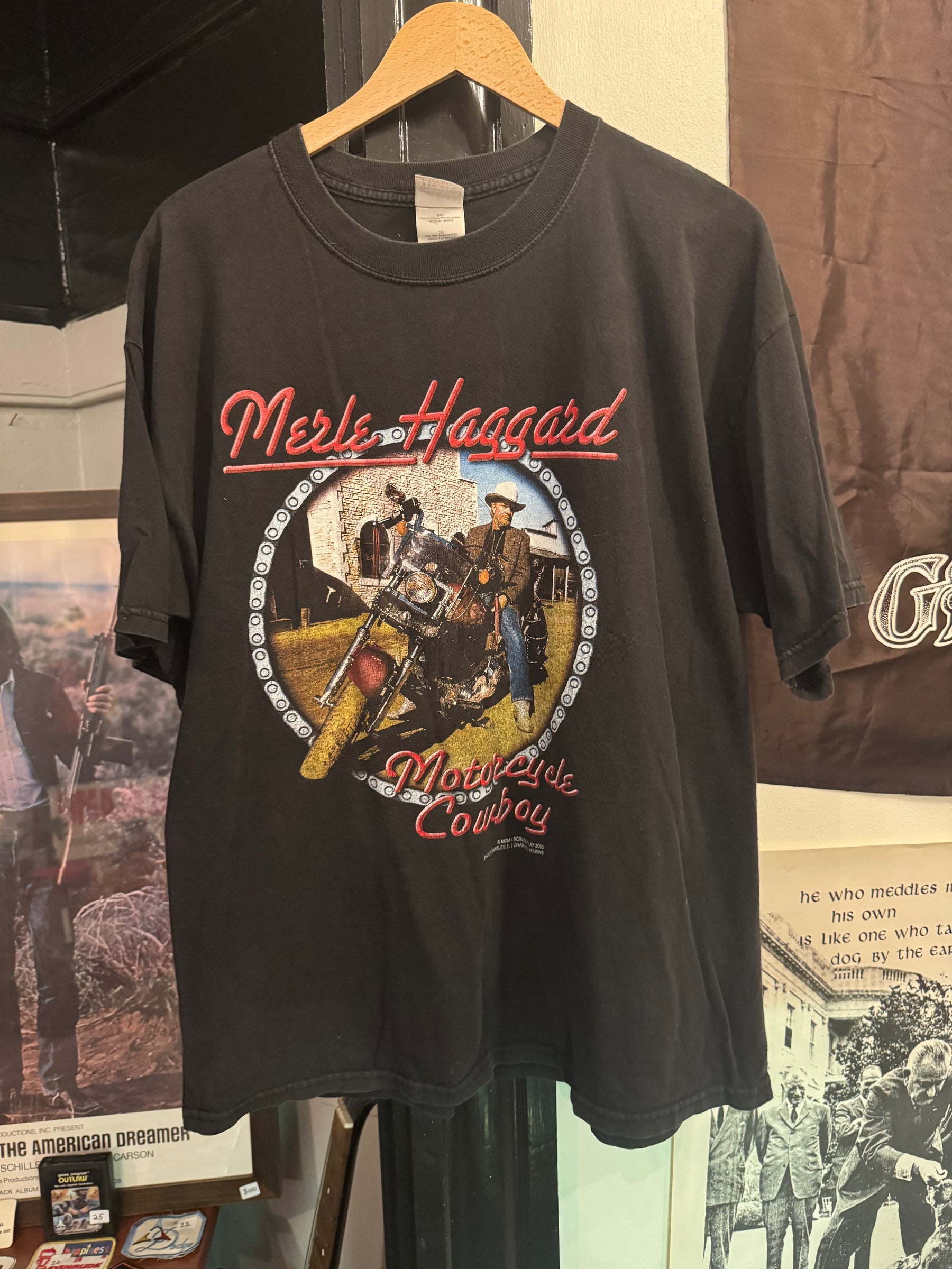 2000 Merle Haggard Motorcycle Cowboy Tee Size - XL LFDW