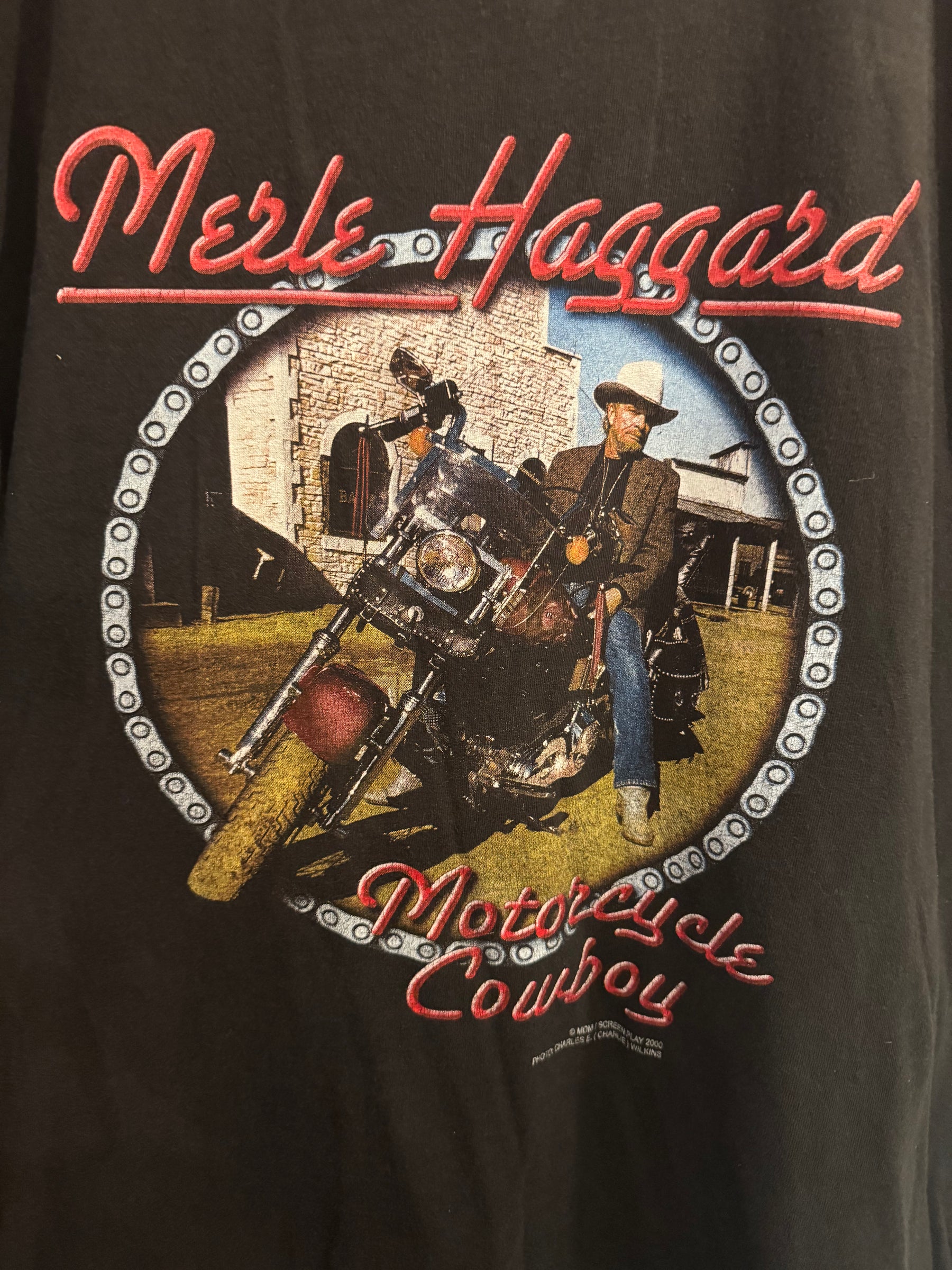 2000 Merle Haggard Motorcycle Cowboy Tee Size - XL LFDW