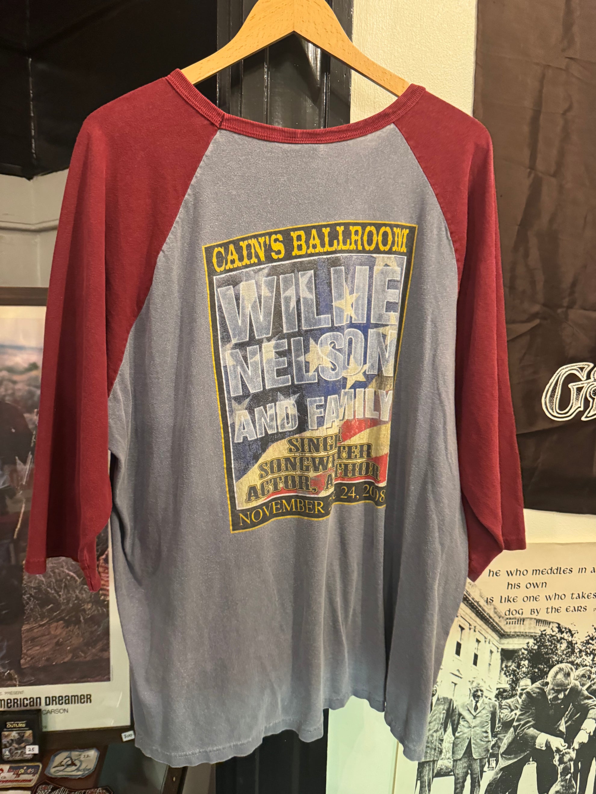 2008 Willie Nelson Baseball Tee Size - XL LFDW