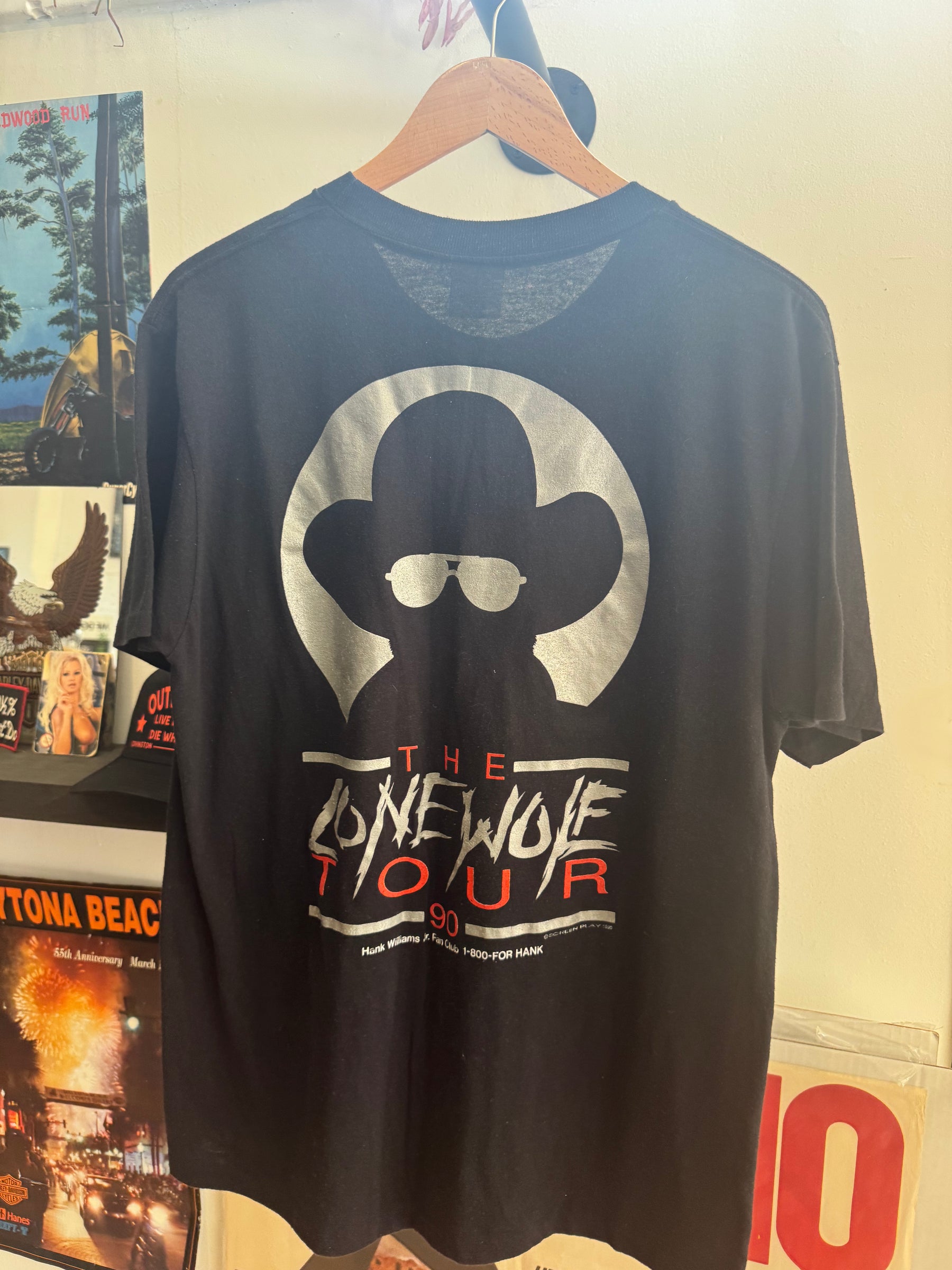 1990 Hank Jr Lone Wolf Tour Tee Size - L LFDW