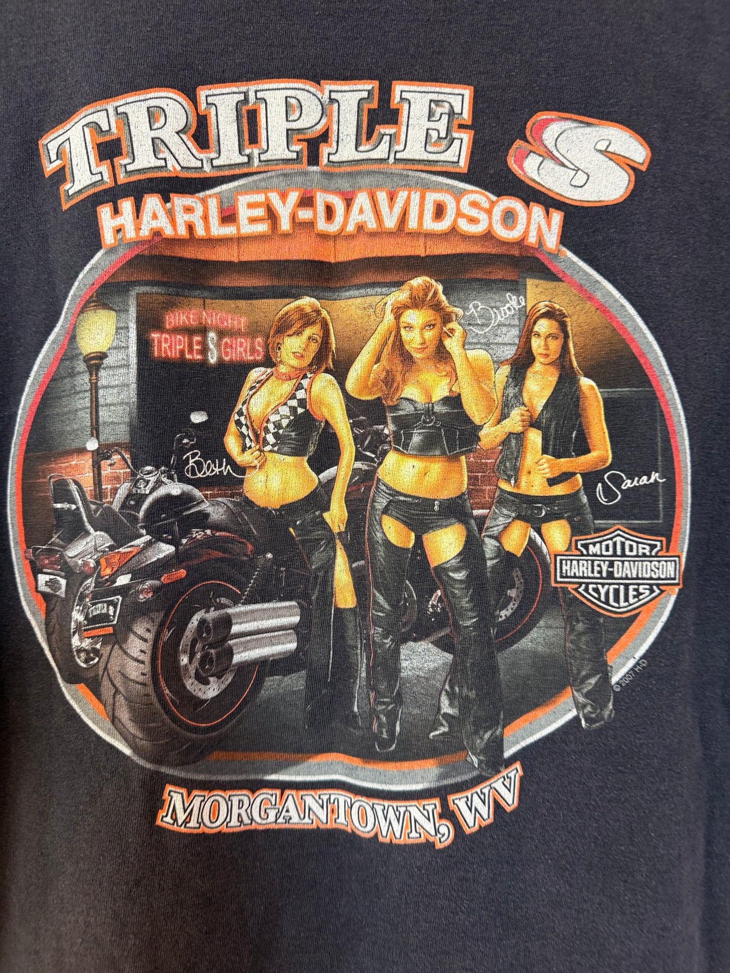 2007 Harley Davidson Triple S Tee Size- L