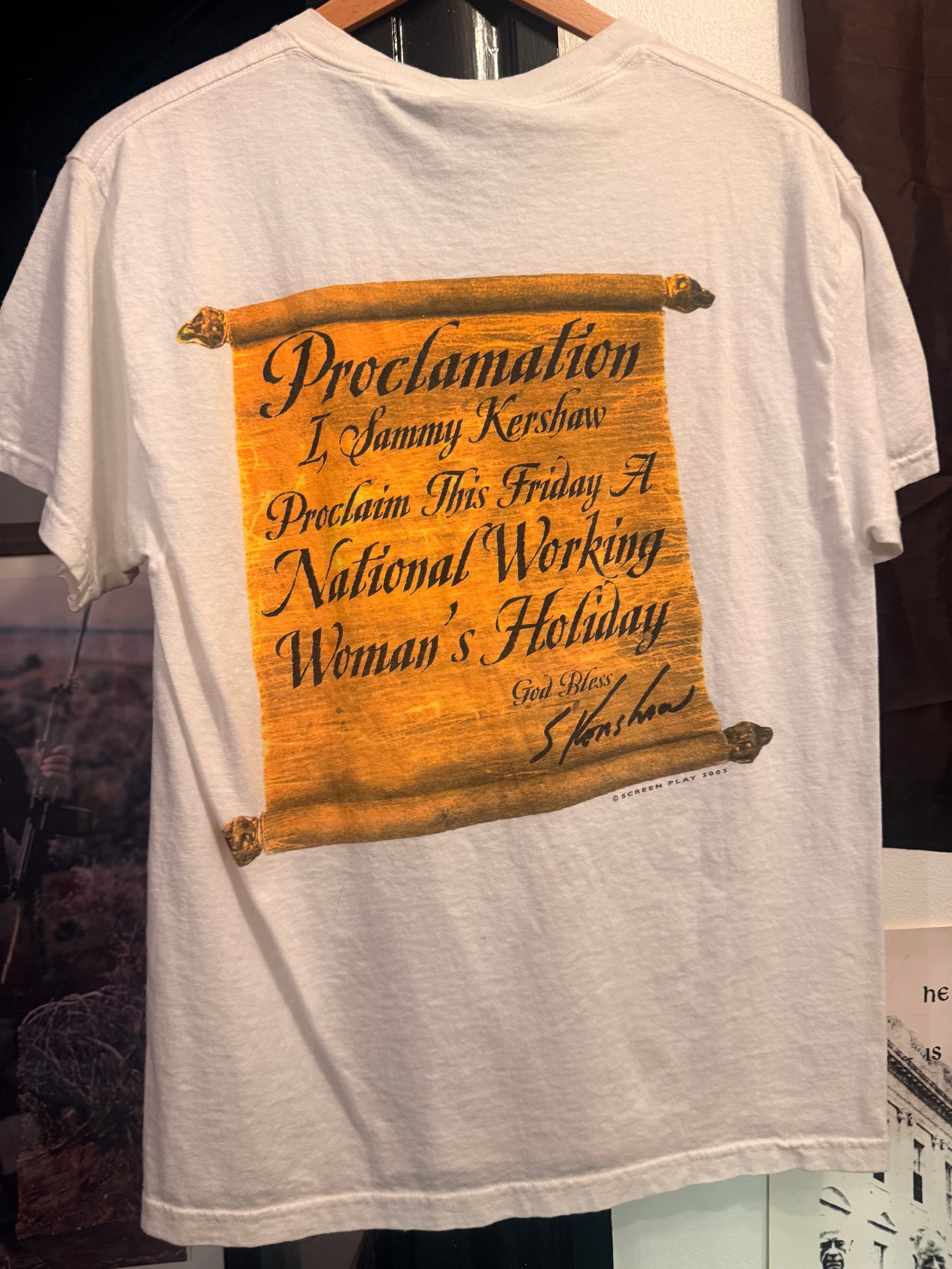 2003 Signed Sammy Kershaw Tee Size- XL LFDW