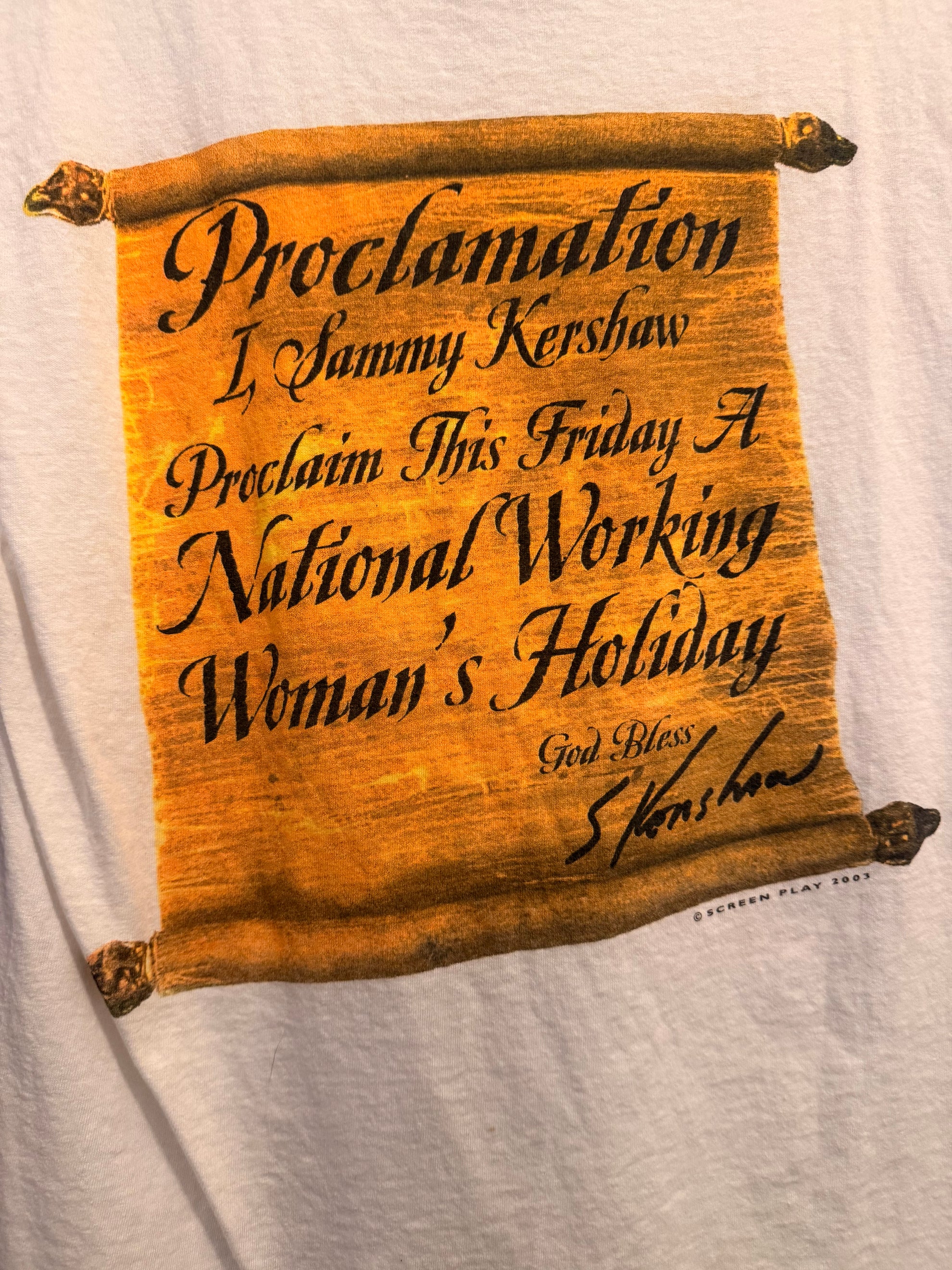 2003 Signed Sammy Kershaw Tee Size- XL LFDW